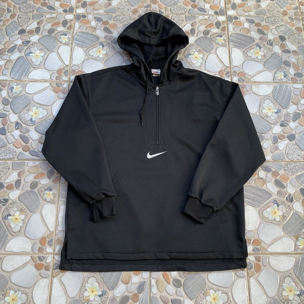 Nike × Vintage Vintage 90s Nike Center Logo Hoodie Size US L / EU 52-54 / 3 - 1 Thumbnail