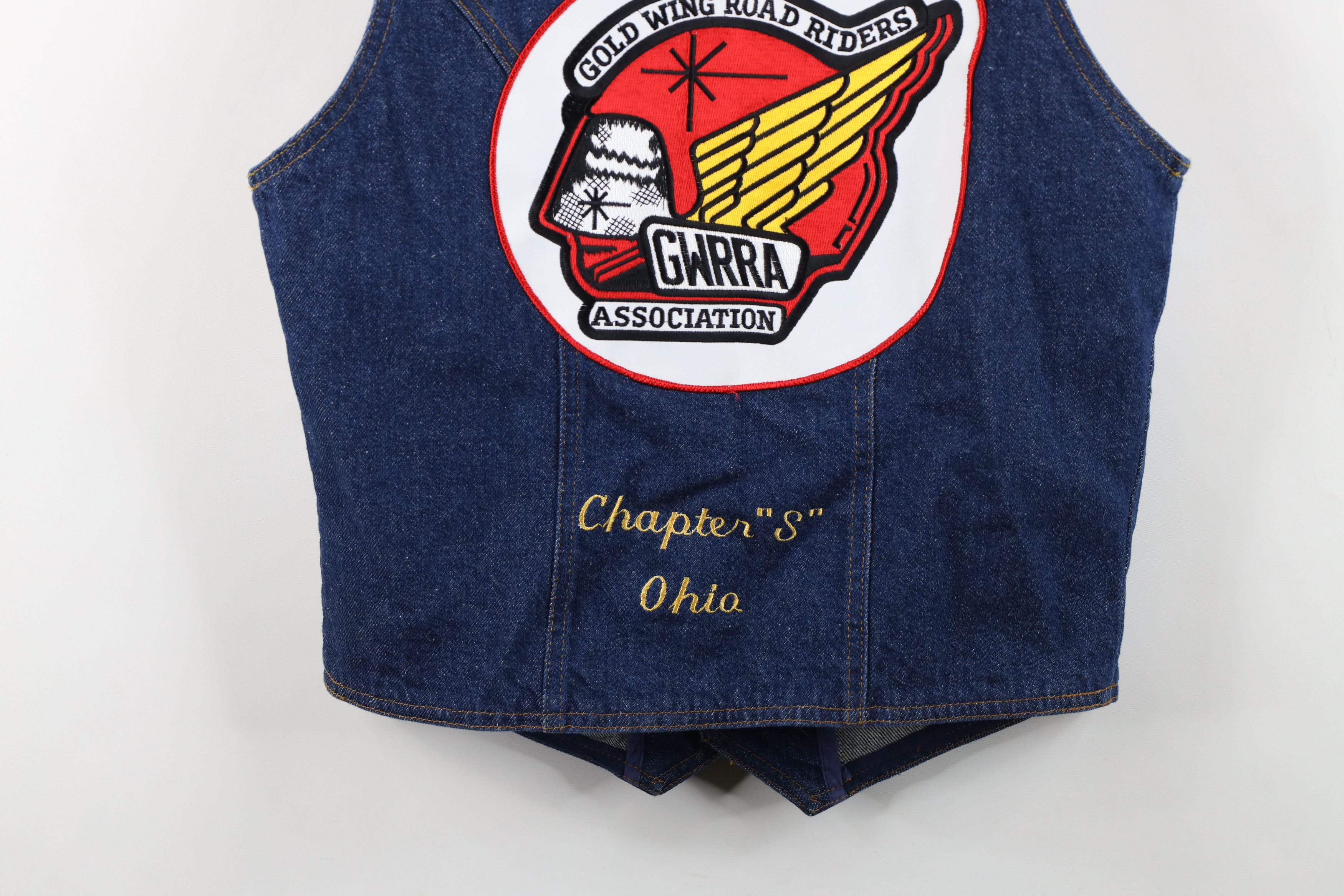 Vintage Vintage 70s Streetwear Gold Wing Road Riders Denim Vest USA Size M / US 6-8 / IT 42-44 - 17 Thumbnail