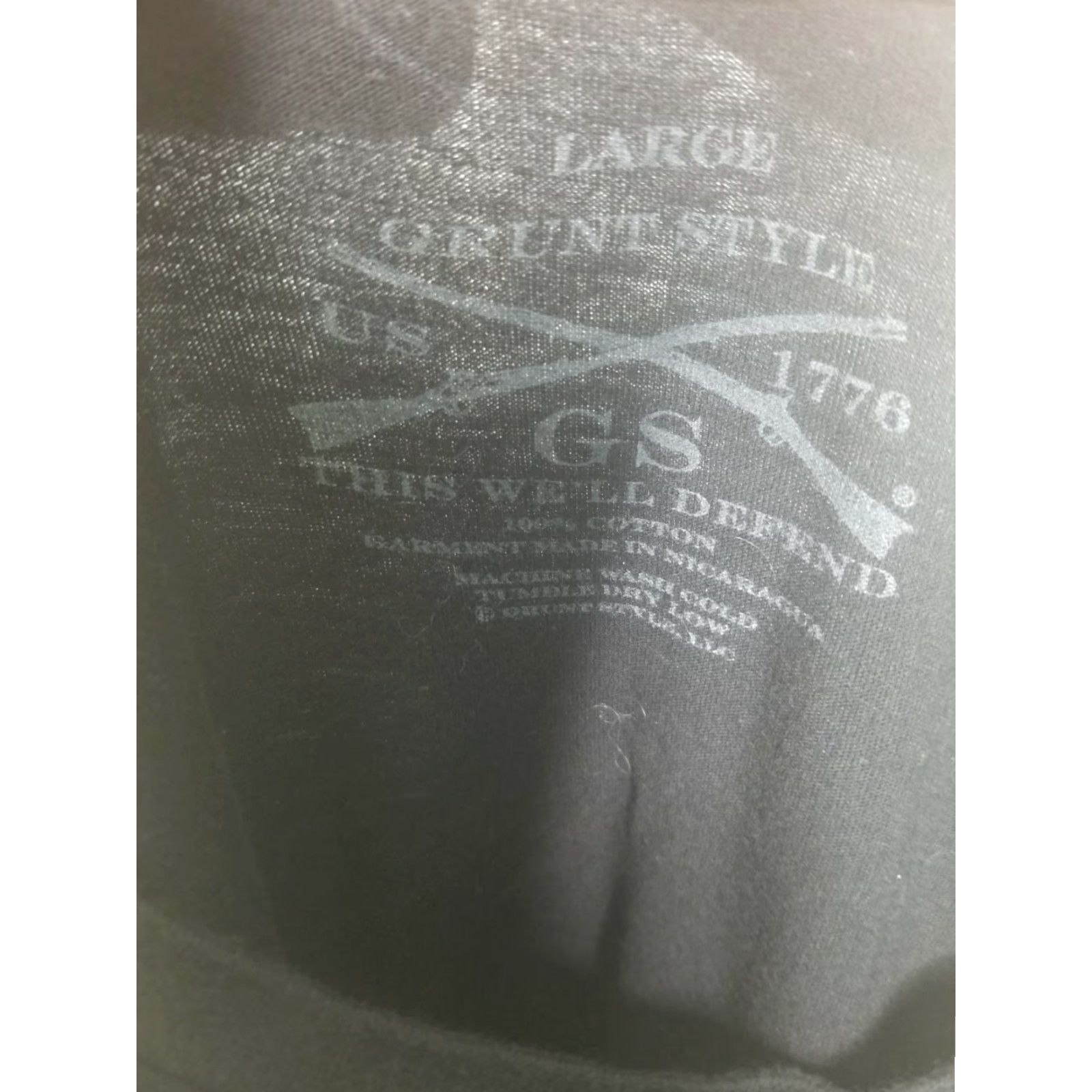 Vintage Grunt Style Shirt Mens L Black 1776 Freedom Never Dies USA Uncle Sam Size US L / EU 52-54 / 3 - 3 Thumbnail