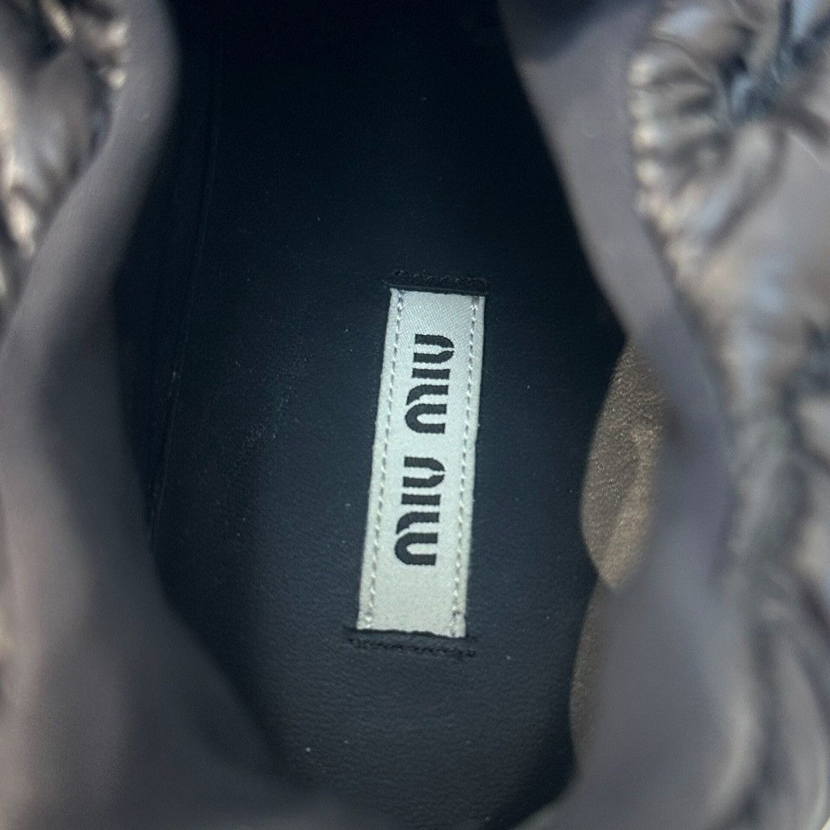 Miu Miu Miu Miu Quilted Padded Sneakers in black nylon Size US 7 / IT 37 - 6 Thumbnail
