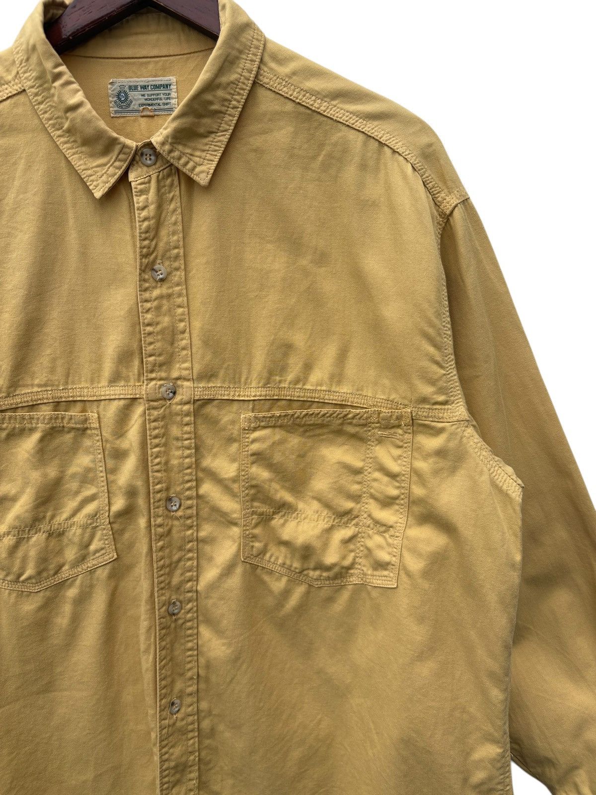Japanese Brand Blue Way Japan Double Pocket Button Up Shirt Size US L / EU 52-54 / 3 - 5 Thumbnail