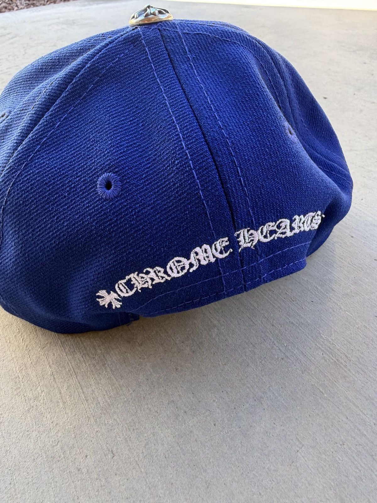 Chrome Hearts Chrome Hearts Blue Snapback Hat White CH Logo New Size ONE SIZE - 4 Thumbnail