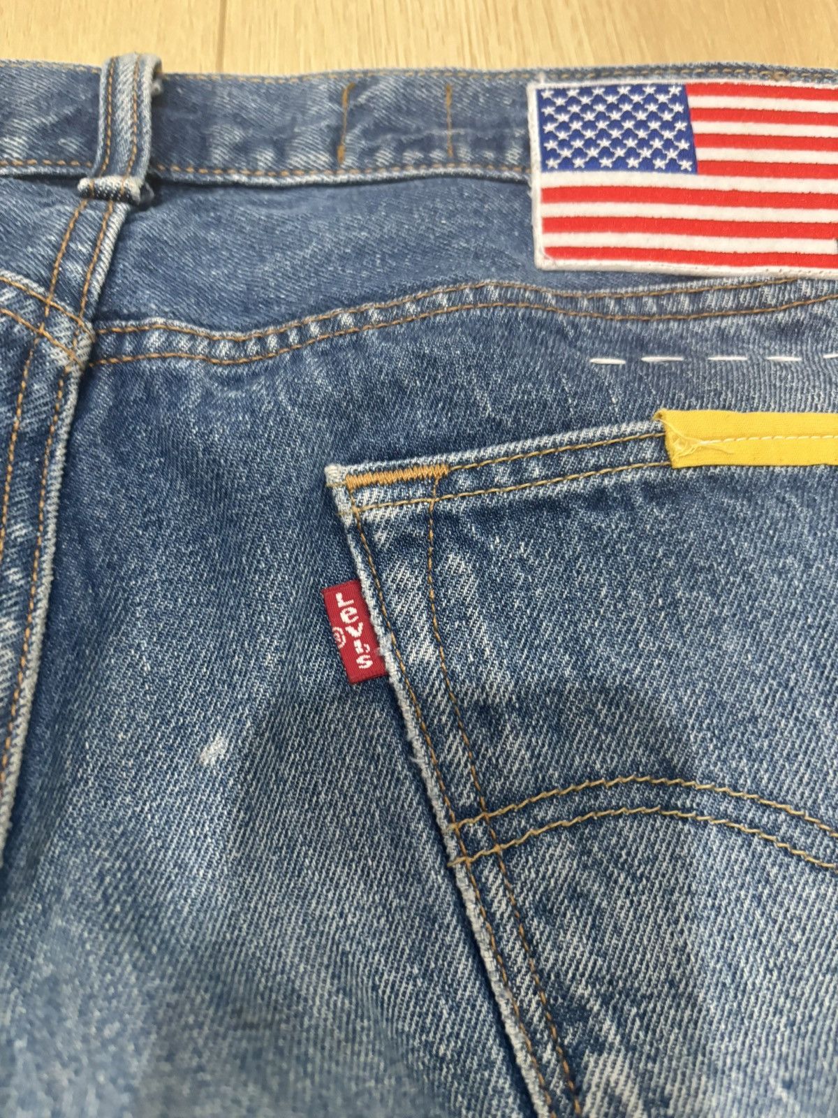 Other Res Ipsa Custom Levis 501 Patchwork Paint Splatter Jeans Men Size US 36 / EU 52 - 4 Thumbnail