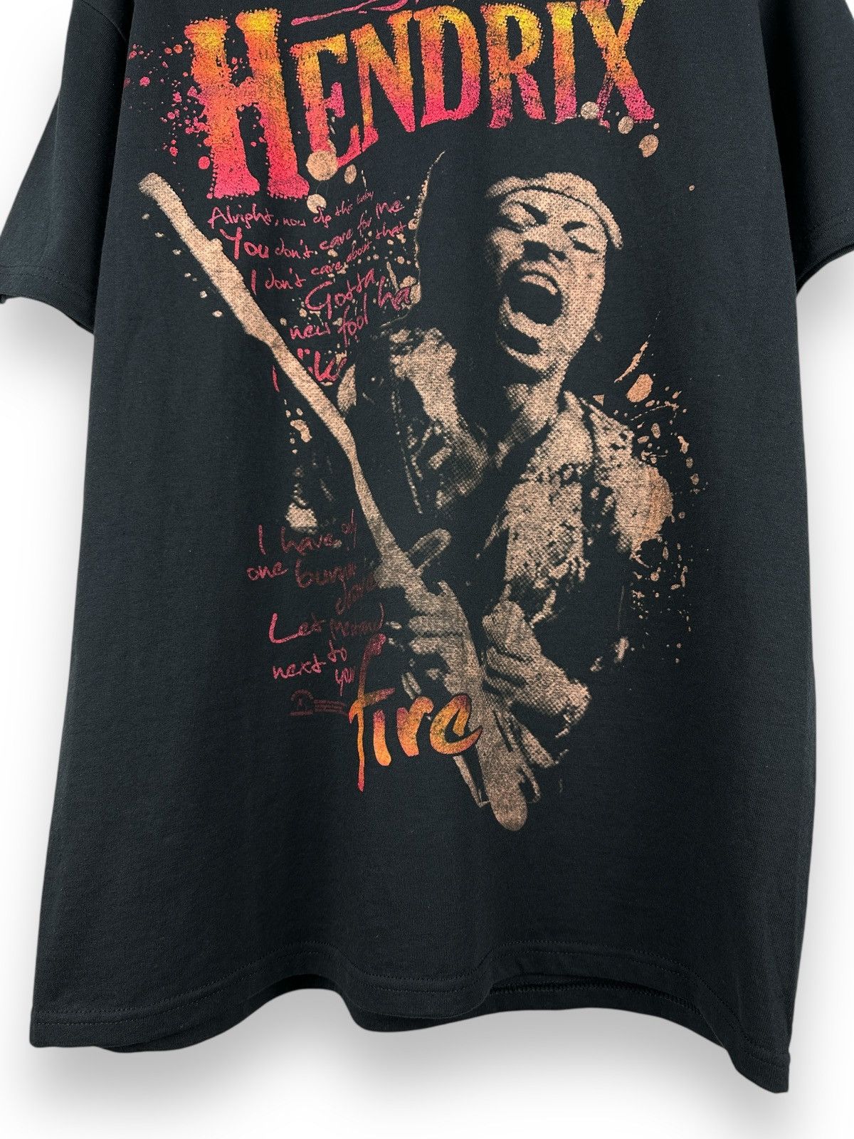 Jimi Hendrix × Vintage × Zion Rootswear Vintage 2009 Jimi Hendrix Fire T-Shirt Zion Tag Size US L / EU 52-54 / 3 - 4 Thumbnail