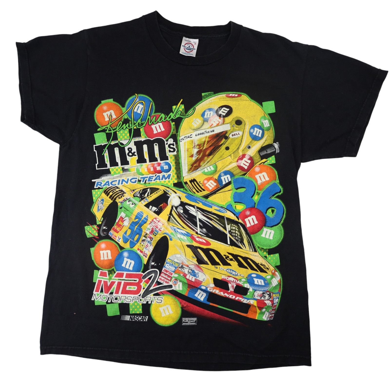 NASCAR × Vintage Vintage Y2k M&Ms Racing Team Front/back Graphic T Shirt Size US M / EU 48-50 / 2 - 1 Thumbnail