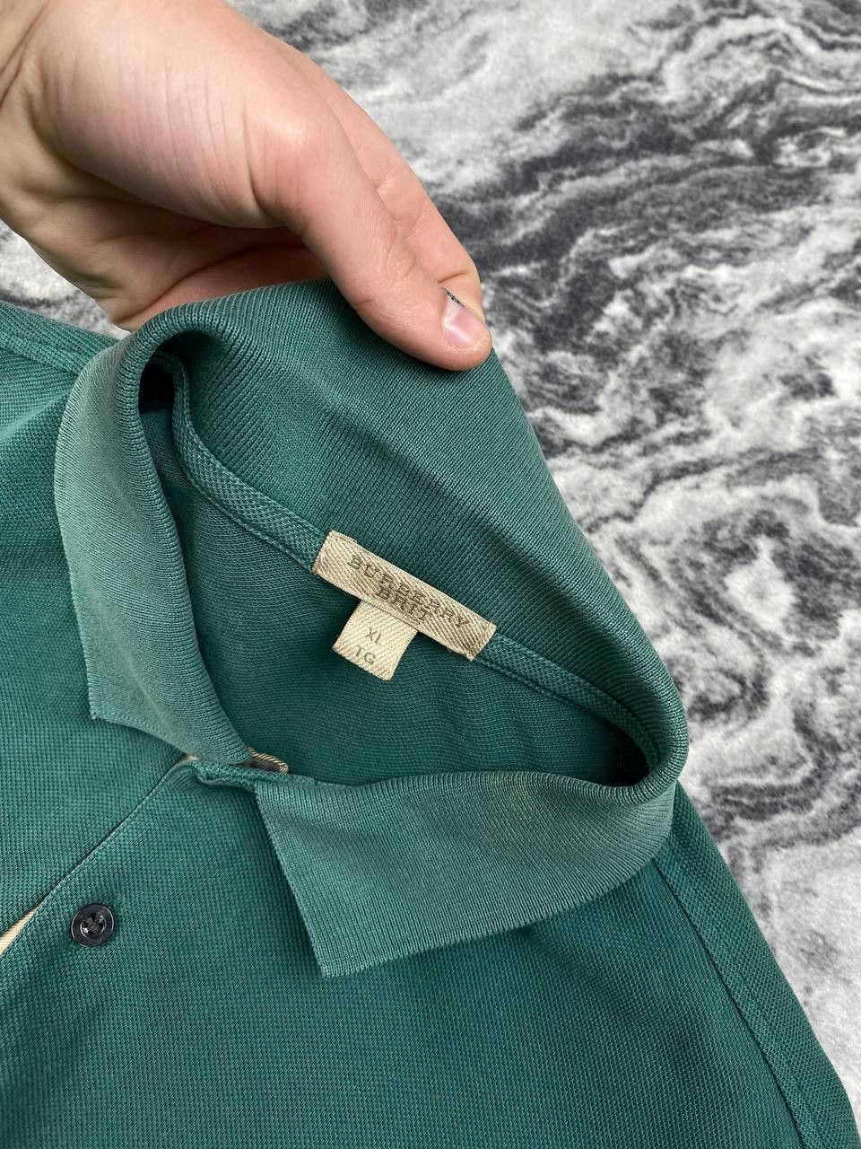 Burberry Burberry Brit Polo Shirt Nova Check Collar Men Size XL Green Size US XL / EU 56 / 4 - 6 Thumbnail
