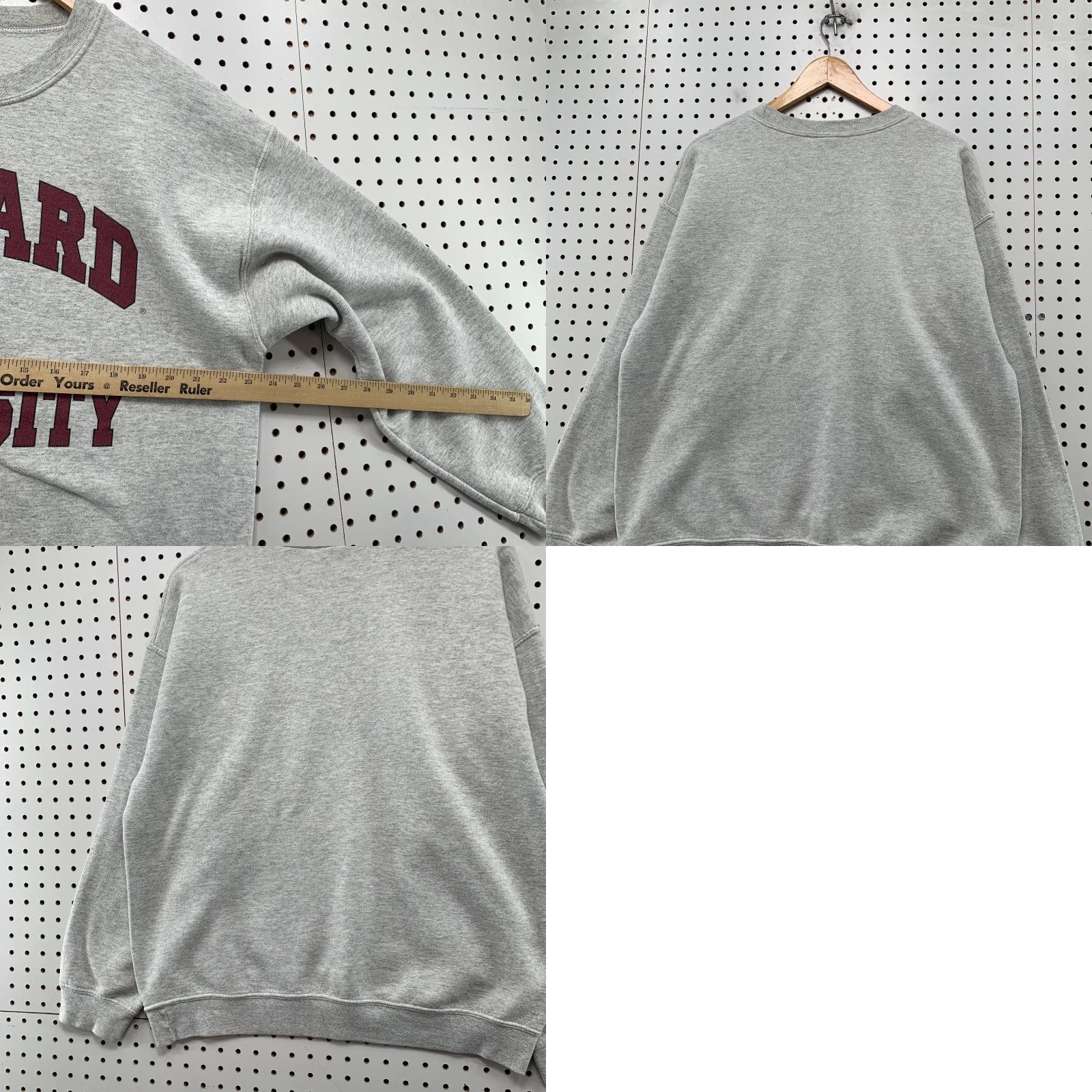 Gildan VINTAGE Harvard University Sweatshirt Mens Large Gray FLeece Crewneck Pullover Size US L / EU 52-54 / 3 - 9 Thumbnail