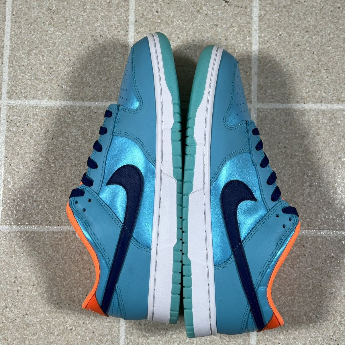 Nike Nike Dunk Low SE Baltic Blue Orange Sz 12 Basketball Shoes Size US 12 / EU 45 - 6 Thumbnail