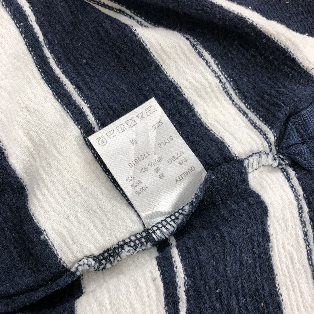 Issey Miyake × Tete Homme Vintage Tete Homme by Issey Miyake Striped Sweatshirt Size US M / EU 48-50 / 2 - 8 Thumbnail