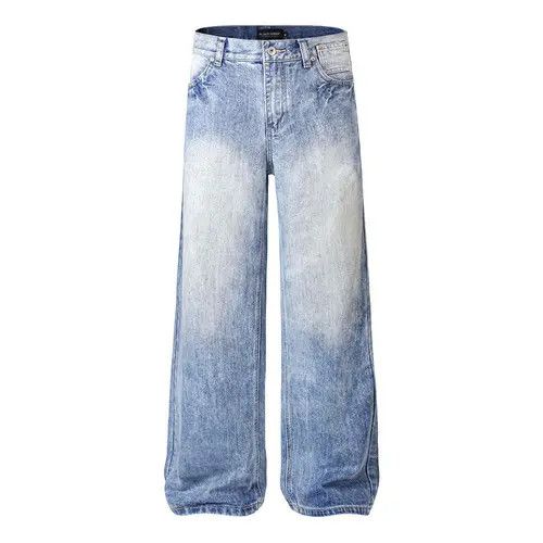 Japanese Brand × Jean American washed loose all-match straight jeans for men Size US 34 / EU 50 - 1 Thumbnail