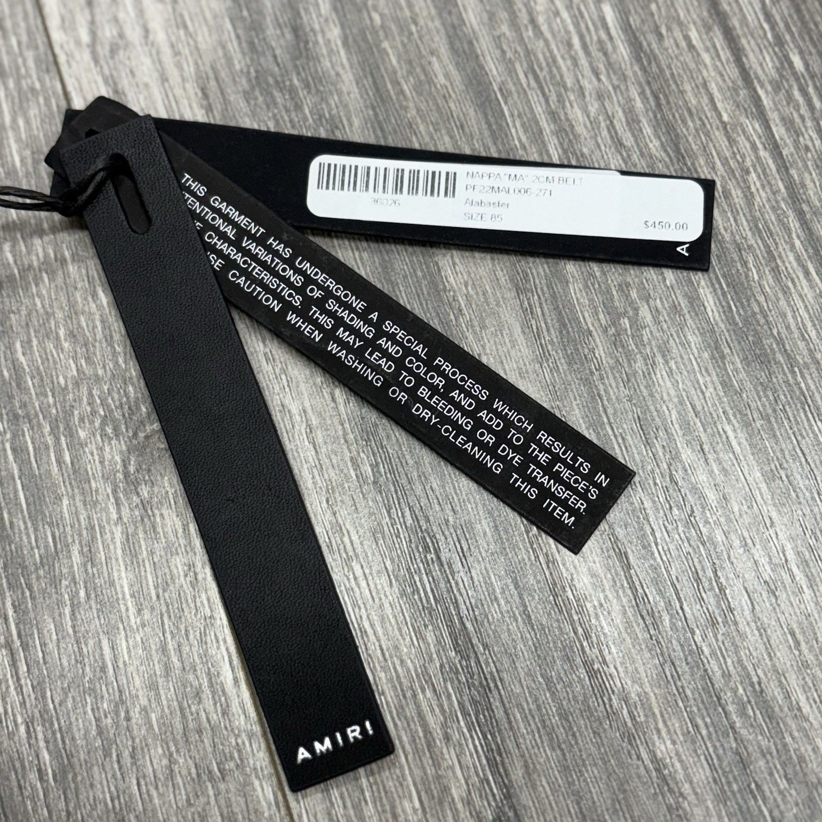 Amiri Amiri Nappa Belt ' Alabaster ' | BRAND NEW! Size 34 - 8 Thumbnail