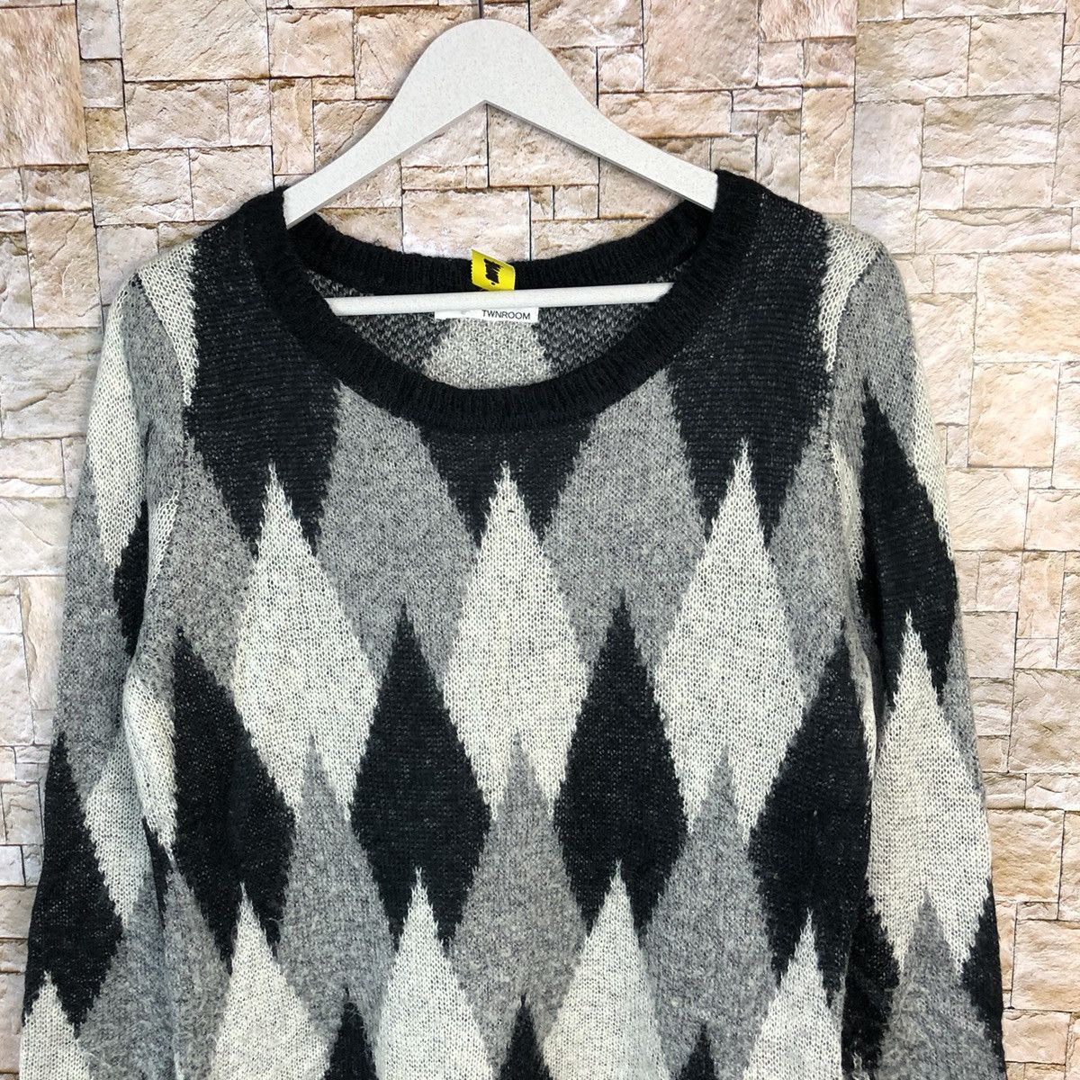 Homespun Knitwear Twhroom Grey Knitwear sweatshirt mohaor #A267 Size US S / EU 44-46 / 1 - 5 Thumbnail