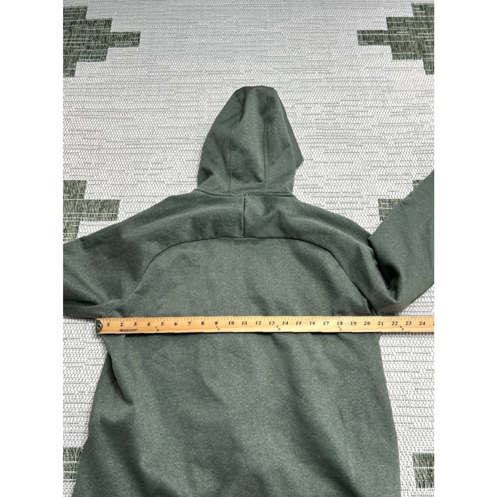 Vintage L.L. Bean Hoodie Mens Large Green Stretch Fleece Lined Slightly Fitted Full Zip Shirt Size US L / EU 52-54 / 3 - 5 Thumbnail