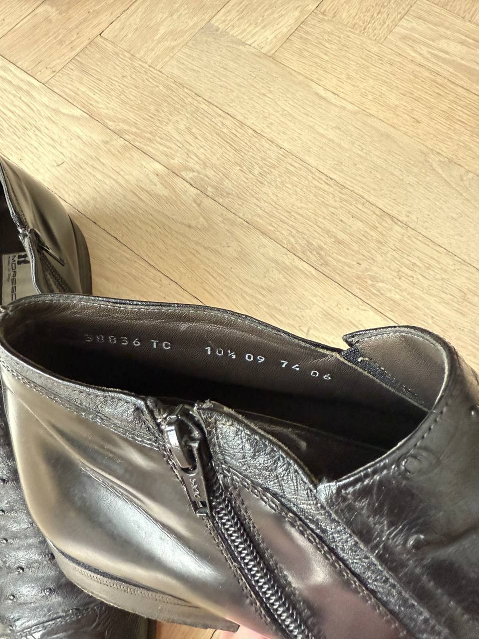 Moreschi Black Moreschi ostrich leather zip shoes. Size US 10.5 / EU 43-44 - 9 Thumbnail