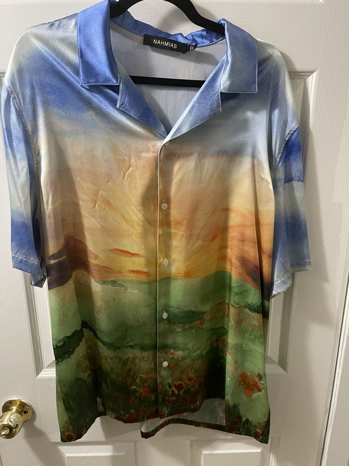 Nahmias Nahmias Silk Shirt XL Summer Amiri Versace Size US XL / EU 56 / 4 - 1 Thumbnail