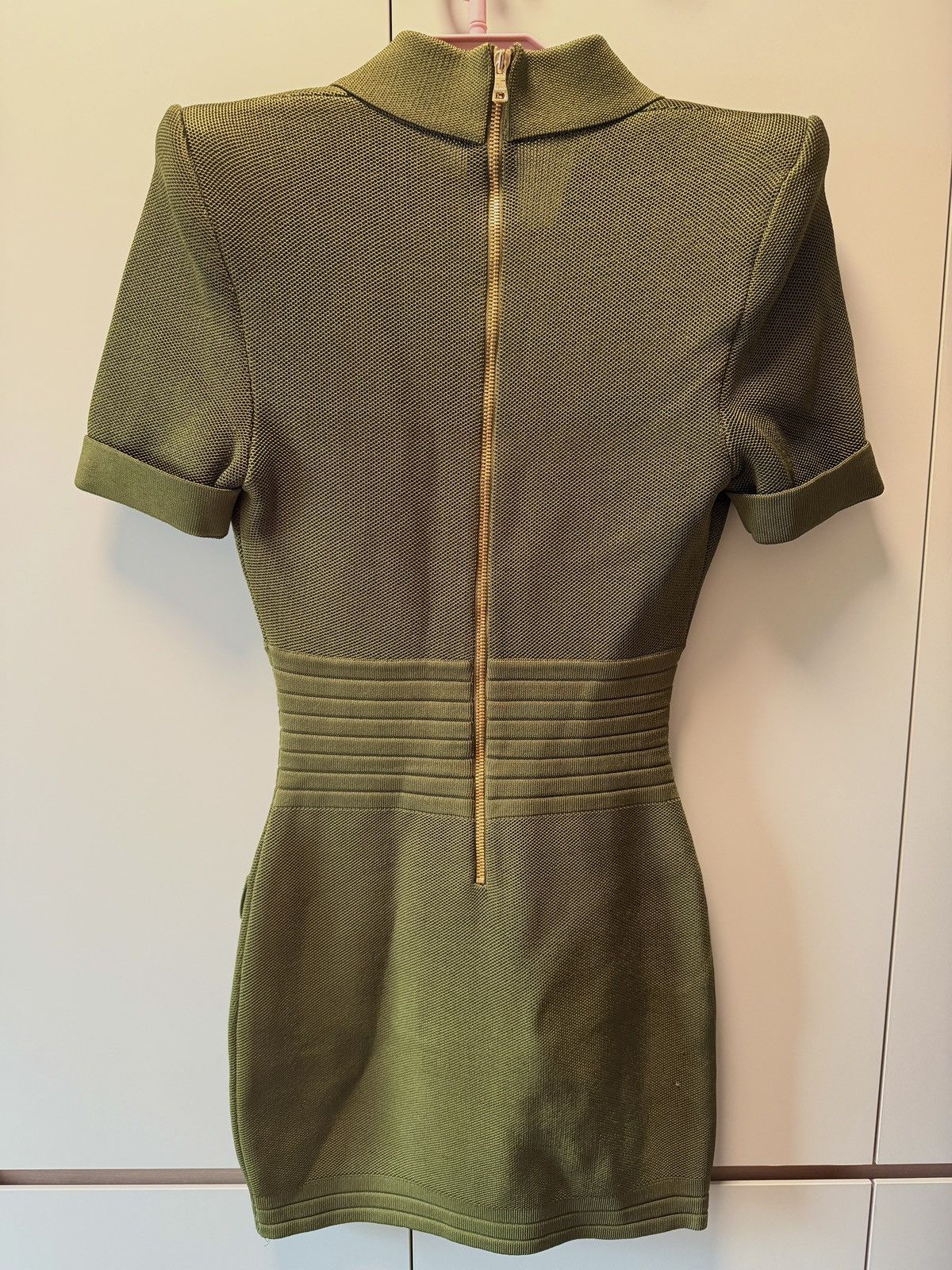 Balmain Balmain Military-Style Knit Mini Dress Size M / US 6-8 / IT 42-44 - 2 Thumbnail
