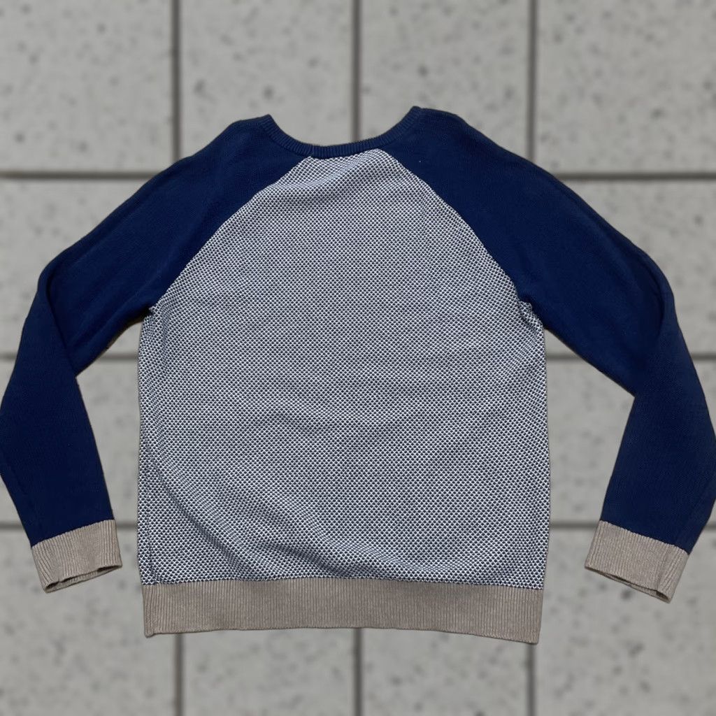 Express VINTAGE Express Knit Statement Sweater Men 2XL Texture Old Money Yacht Preppy Cotton XXL Cream Tan Blue, 80s 90s Classic, Wool? Wait - hold on. Size US XXL / EU 58 / 5 - 1 Thumbnail