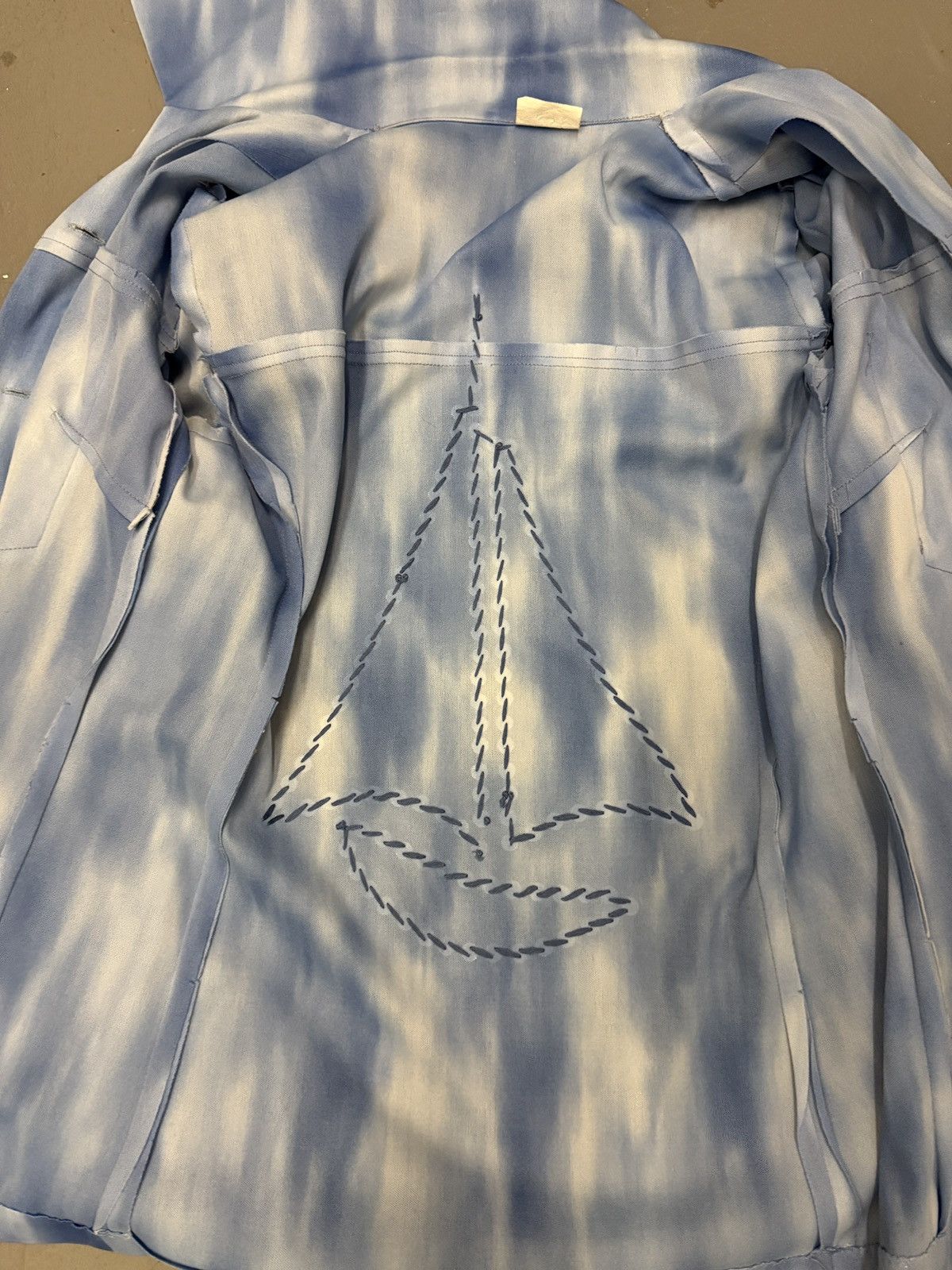 Vintage Tie-dye '60s - '70s Sailor/ Sailboat Set, handmade!! Size M / US 6-8 / IT 42-44 - 4 Thumbnail