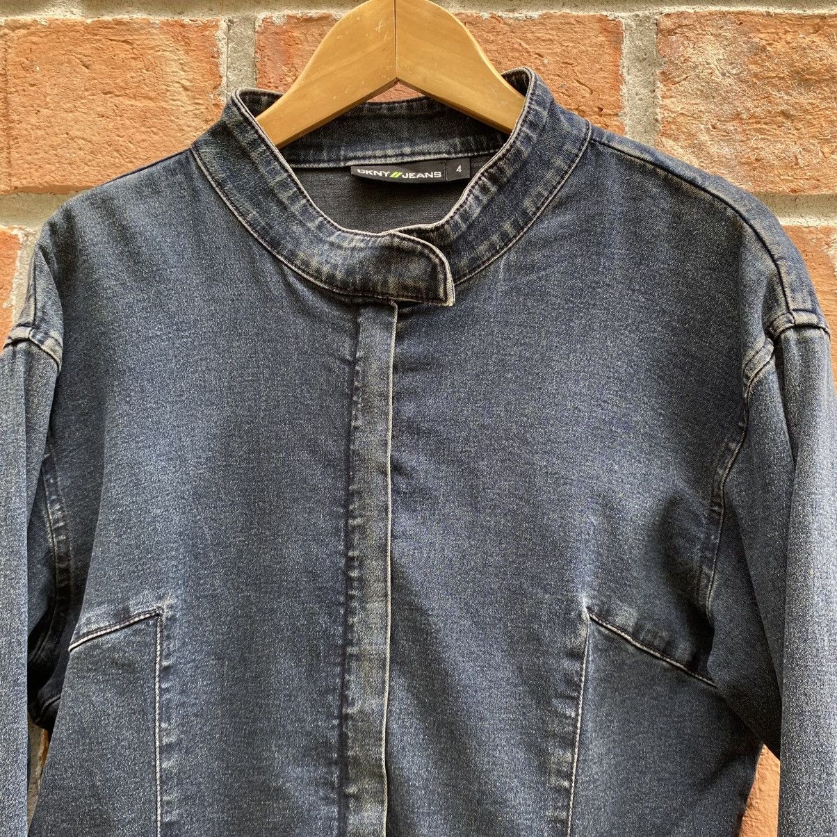 DKNY DKNY JEANS Denim Zip-Up Stand Collar Shirt Size S / US 4 / IT 40 - 16 Thumbnail