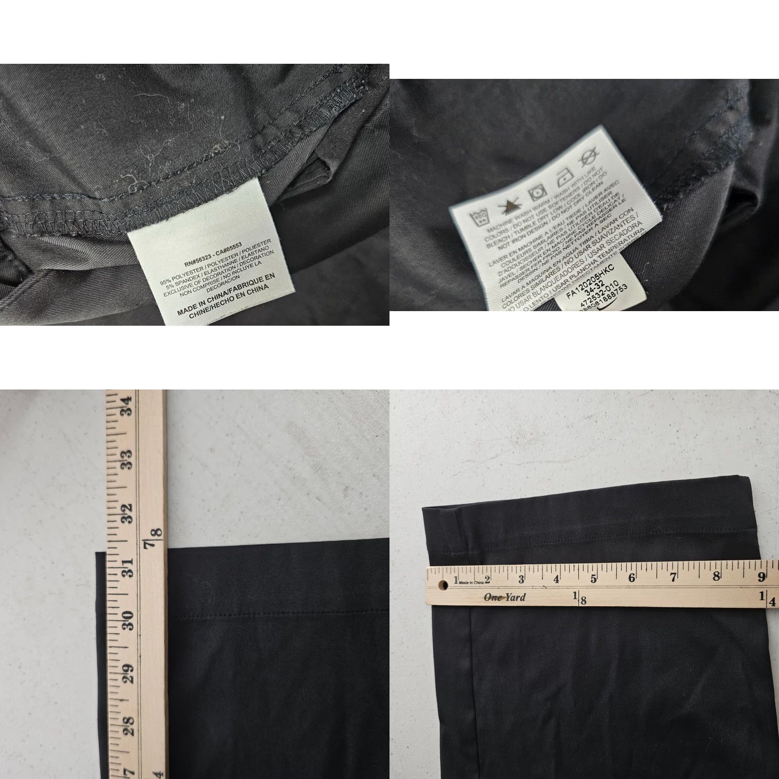 Nike Nike Dri Fit Tech Golf Pants Mens 34x32 Black Flat Front Wicking Stretch 472532 Size US 34 / EU 50 - 9 Thumbnail