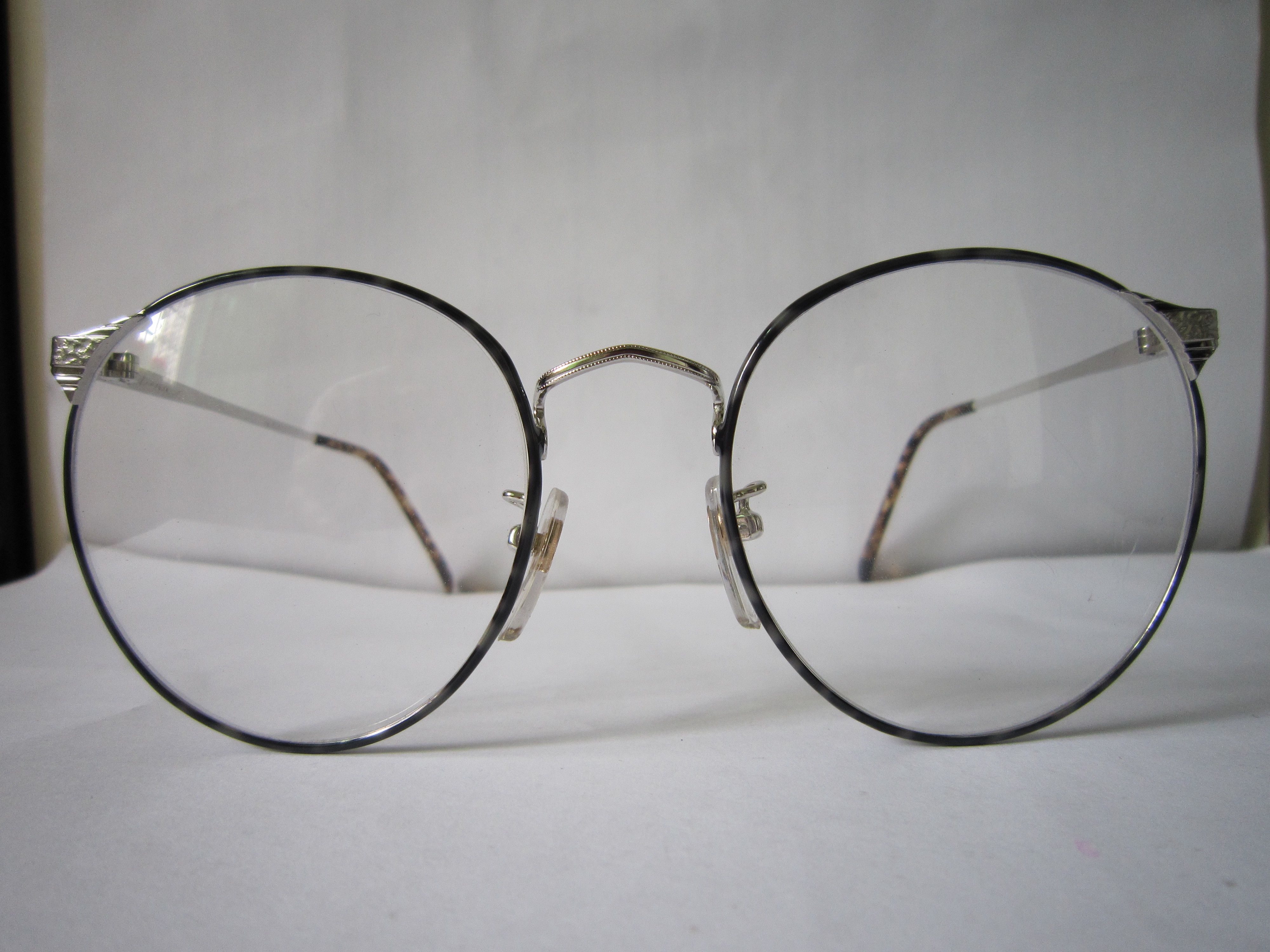 Vintage Vintage 80s TURA Silver Round Eyeglasses Frame Japan Size ONE SIZE - 1 Thumbnail