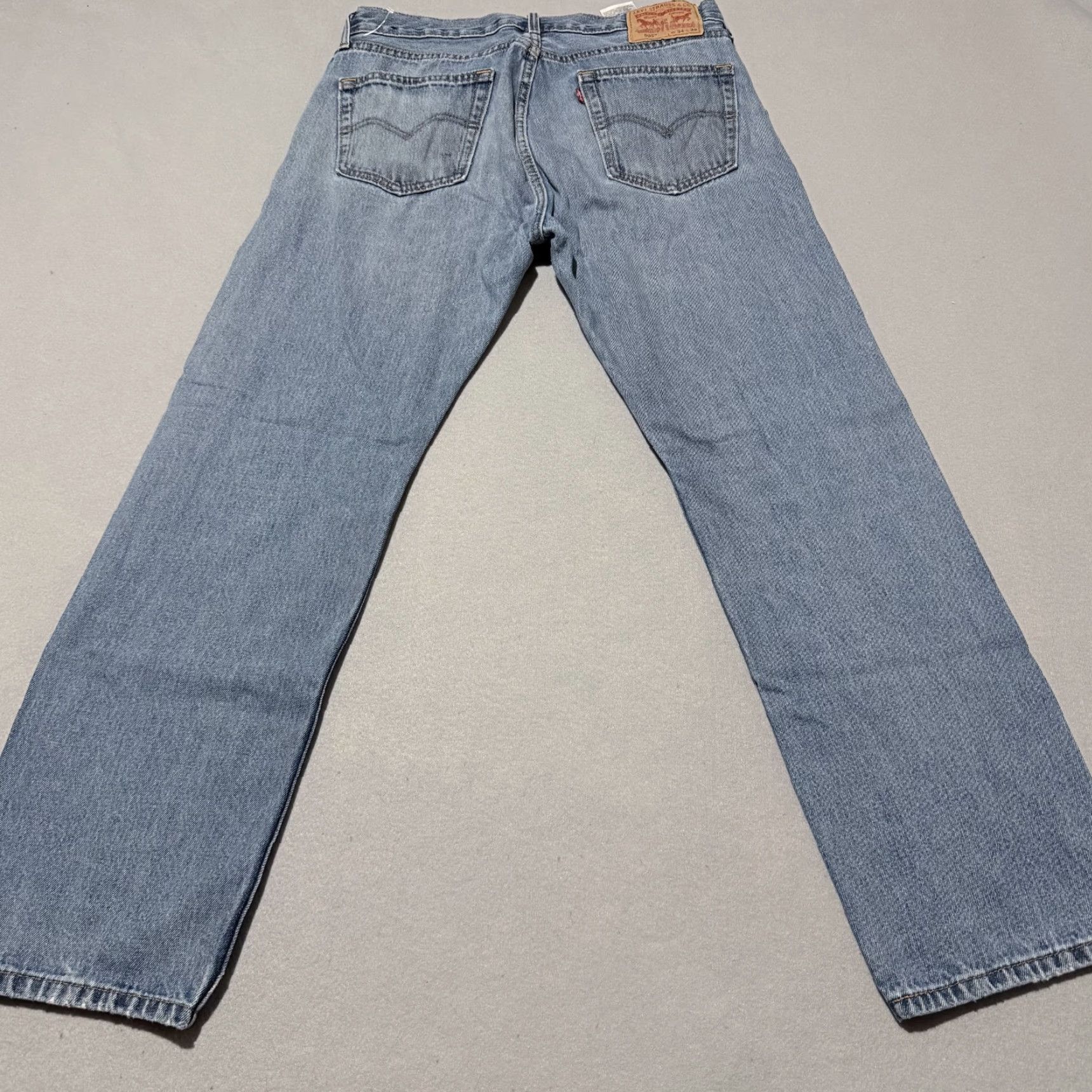 Levi's Levi’s 505 Jeans Men Blue Denim Mid Rise Straight Leg Zip Fly - 34x32 Jeans Size US 34 / EU 50 - 2 Thumbnail