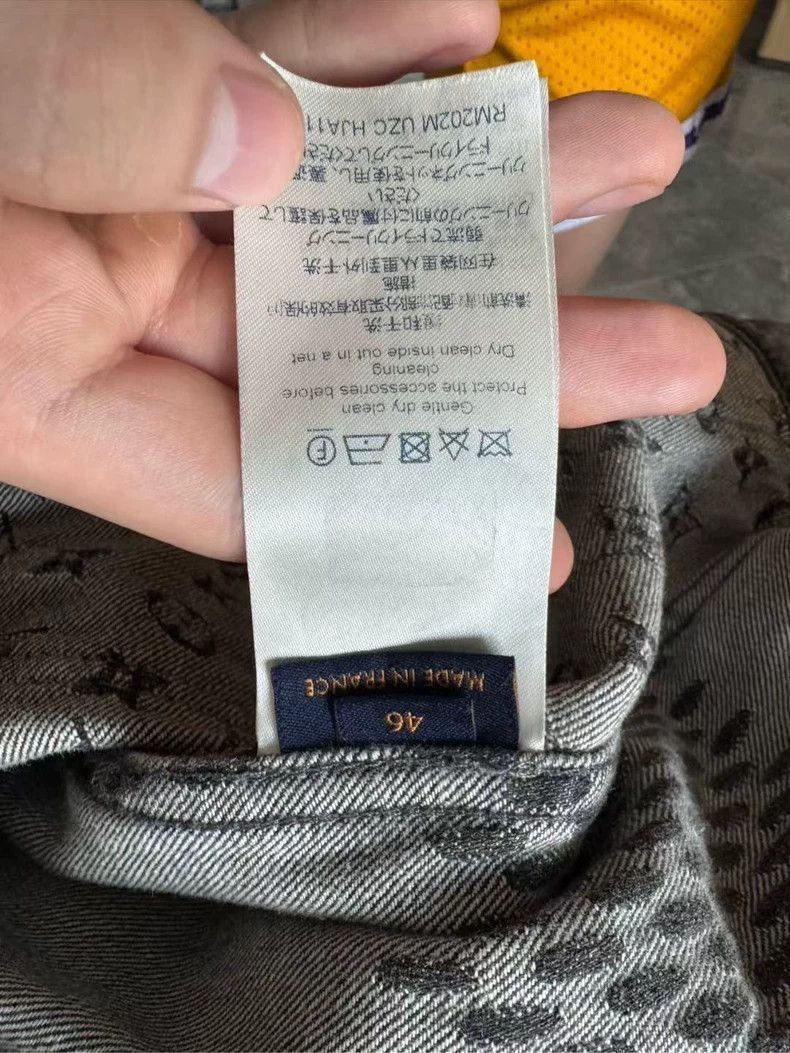 Louis Vuitton Gray Denim Jacket with Logo Patterns-2506 Size US M / EU 48-50 / 2 - 3 Thumbnail