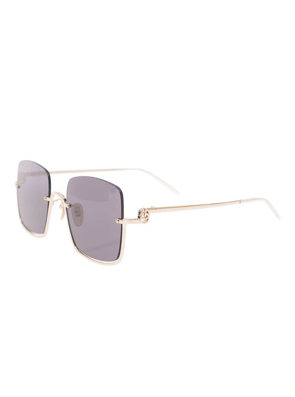 Gucci 'GG1279S' Gold-Colored Sunglasses with Thin Temples and Intrelocking G Detail in Metal Woman Size ONE SIZE - 1 Thumbnail