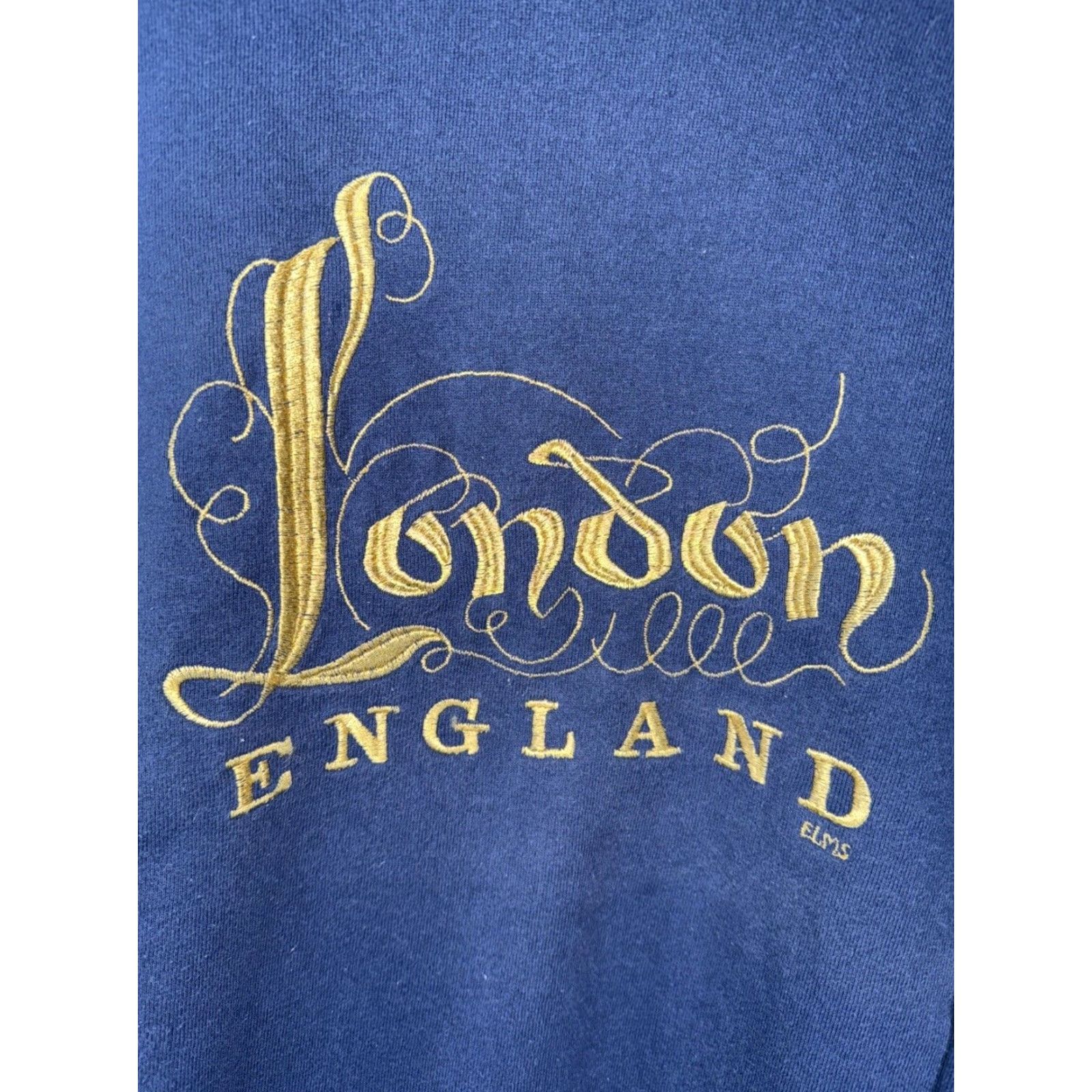 Vintage VTG Screen Stars London England Sweatshirt Crewneck COTTON BLEND unisex L Blue Logo Knit Polyester Pullover Solid 90s Classic Outdoor Men Size US L / EU 52-54 / 3 - 2 Thumbnail