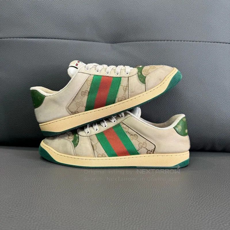 Gucci Gucci Screener Green Casual Sneakers . Size US 10.5 / EU 43-44 - 2 Thumbnail