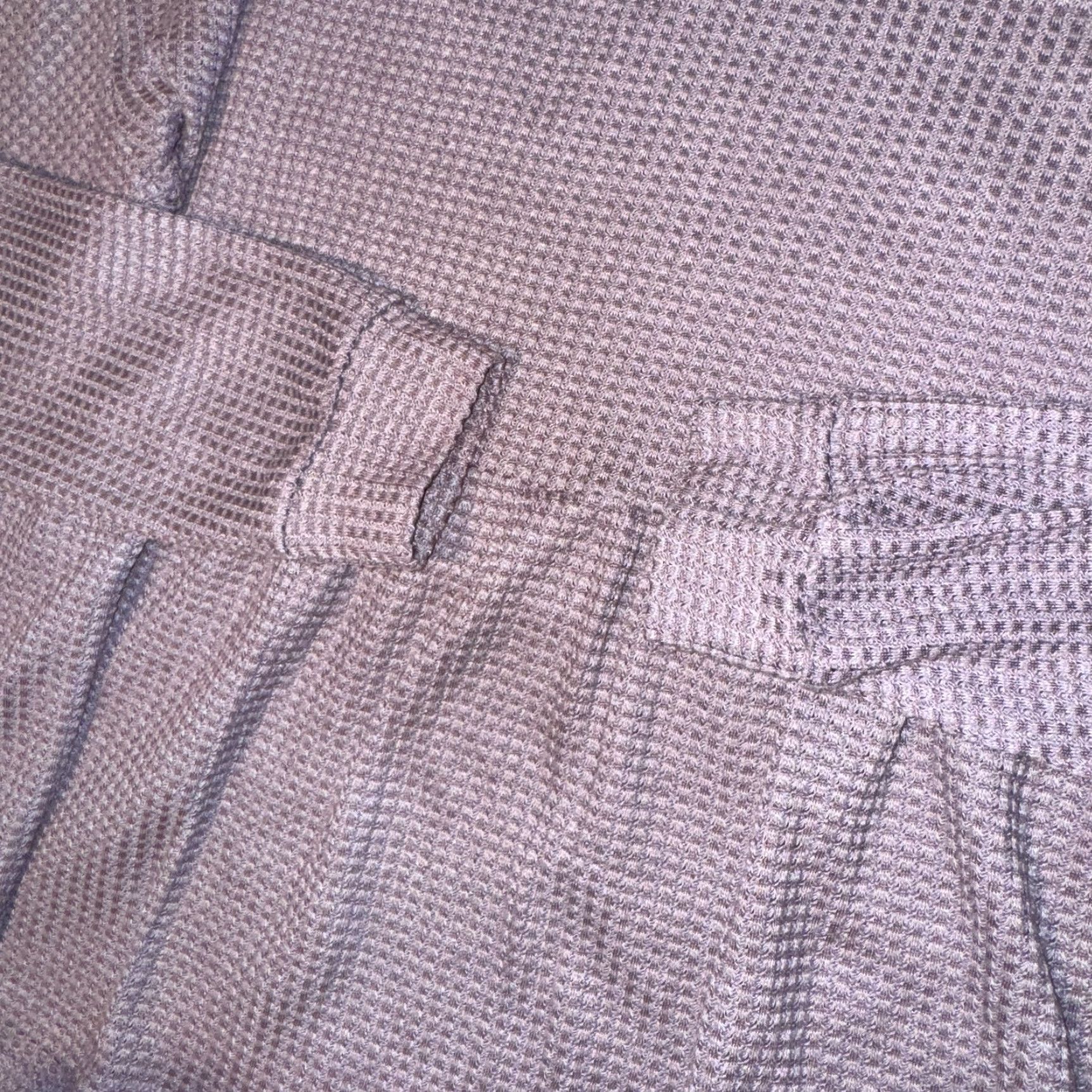Vintage Knox Rose Womens Top M Dusty Purple Casual Waffle Texture Lagenlook Soft Shirt Knit Pullover Long Sleeve Balloon Neck Round Sleeve Size M / US 6-8 / IT 42-44 - 3 Thumbnail