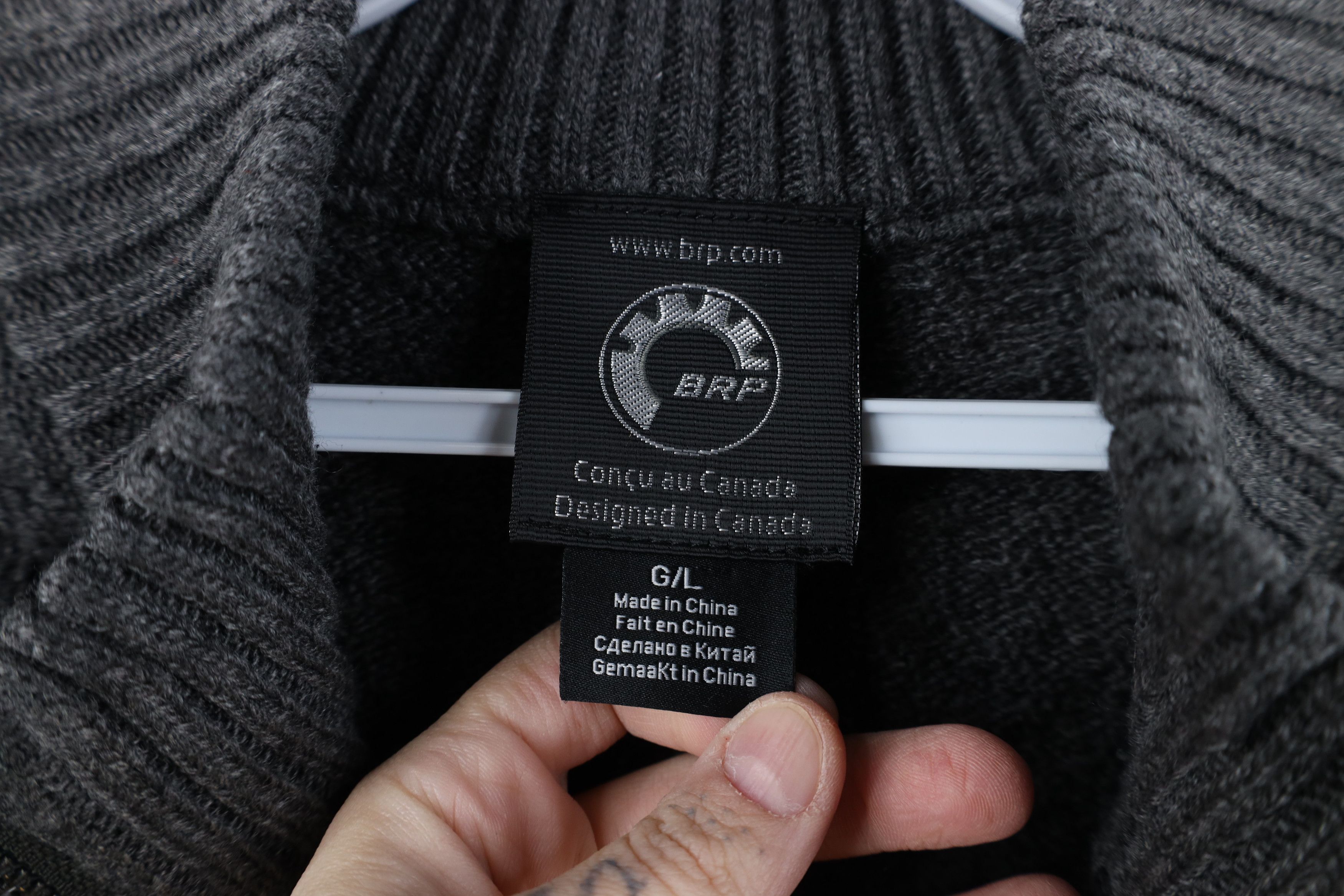Vintage New Ski-Doo BRP Wool Blend Knit Clubhouse Half Zip Sweater Size US L / EU 52-54 / 3 - 10 Thumbnail