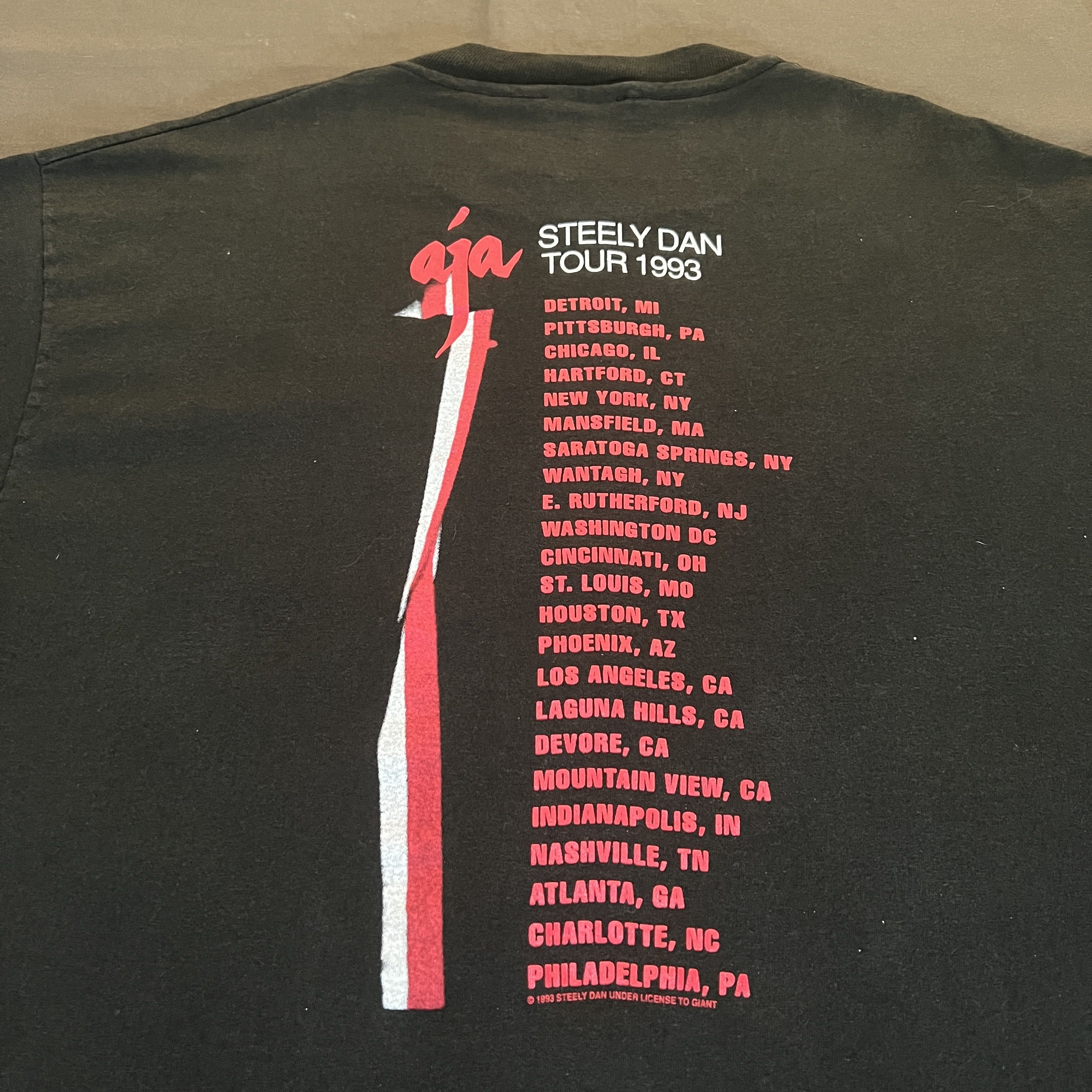 Band Tees Vintage 90s 1993 Steely Dan aja Promo Tour Tee Single stitch Size US L / EU 52-54 / 3 - 6 Thumbnail