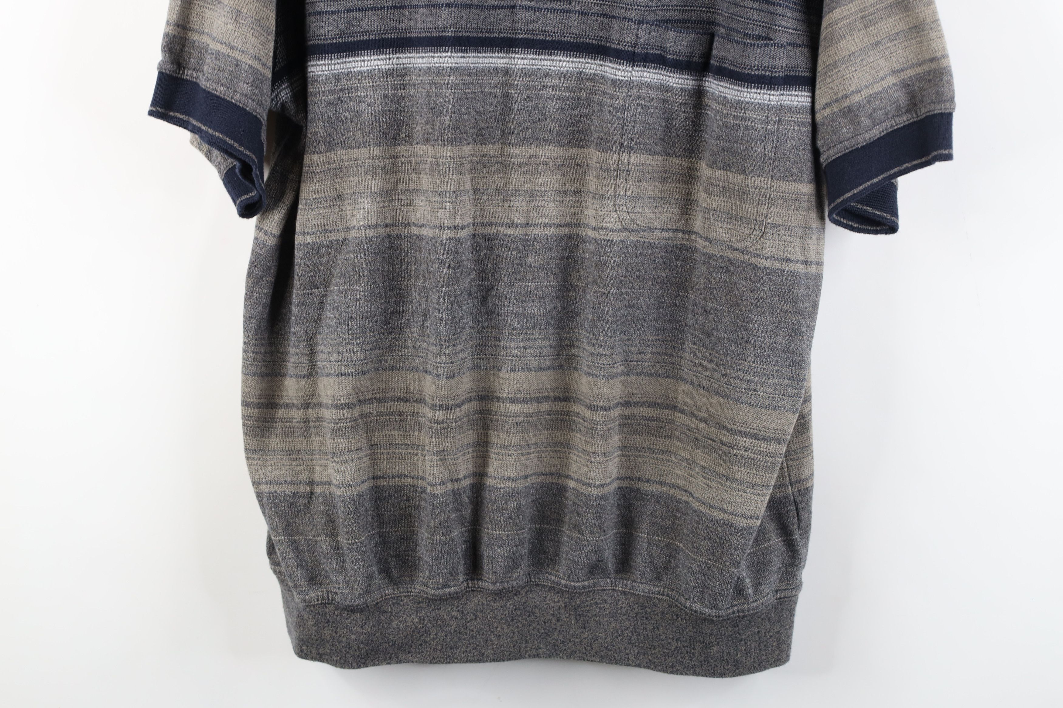 Vintage Vintage 90s Streetwear Striped Knit Pullover Polo Shirt Size US XL / EU 56 / 4 - 3 Thumbnail