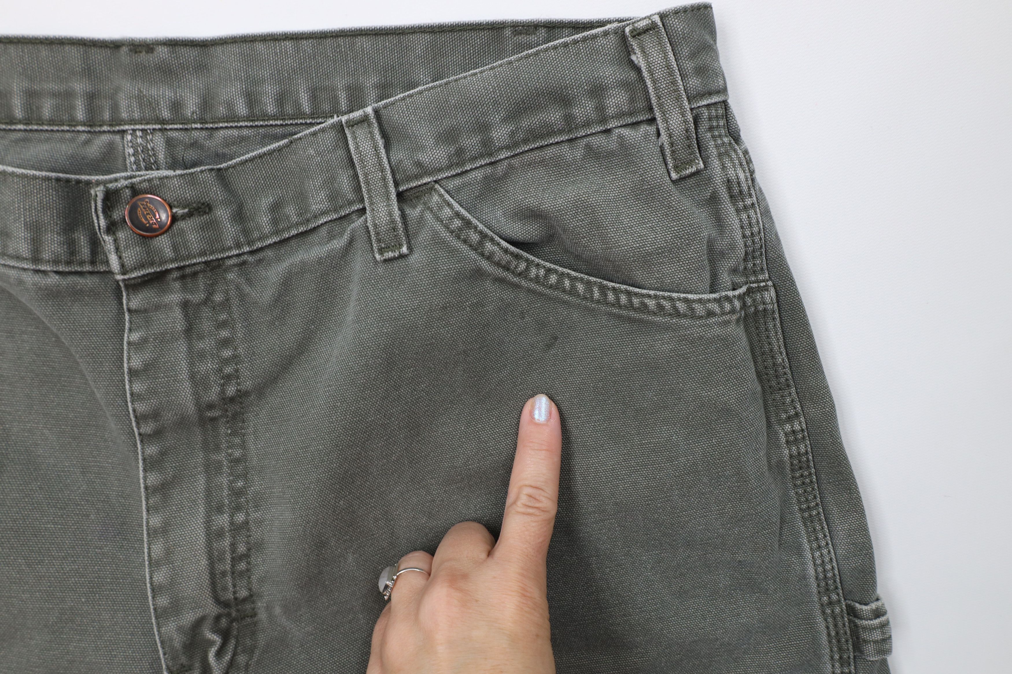 Dickies Vintage Dickies Relaxed Fit Canvas Dungaree Shorts Green Size US 38 / EU 54 - 5 Thumbnail