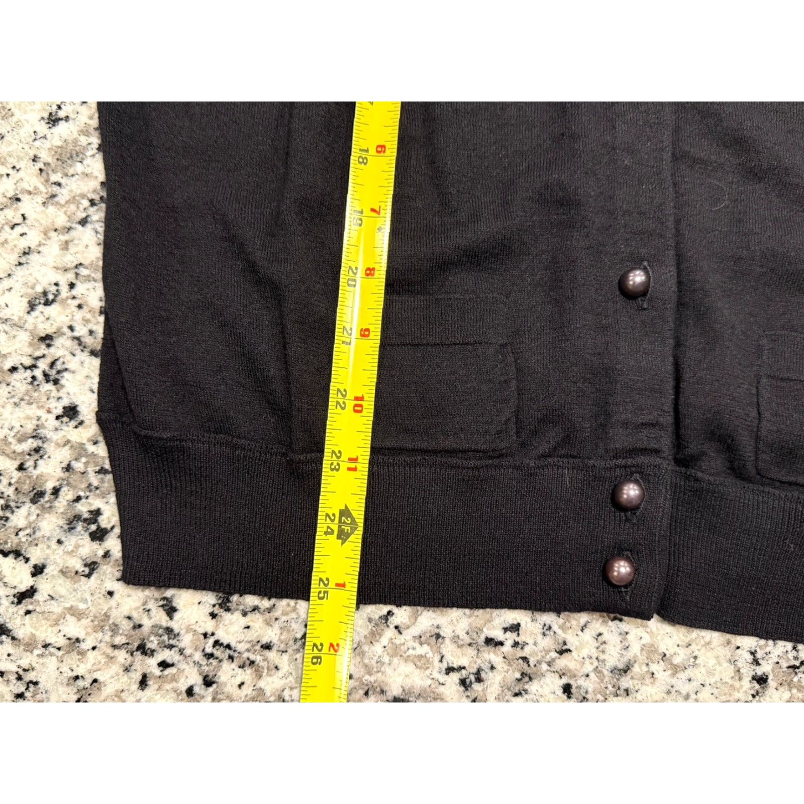 DOROTHEE SCHUMACHER VINTAGE Dorothee Schumacher Women's Sweater Cardigan XL Black Silk Wool Beaded 2000s Size XL / US 12-14 / IT 48-50 - 2 Thumbnail