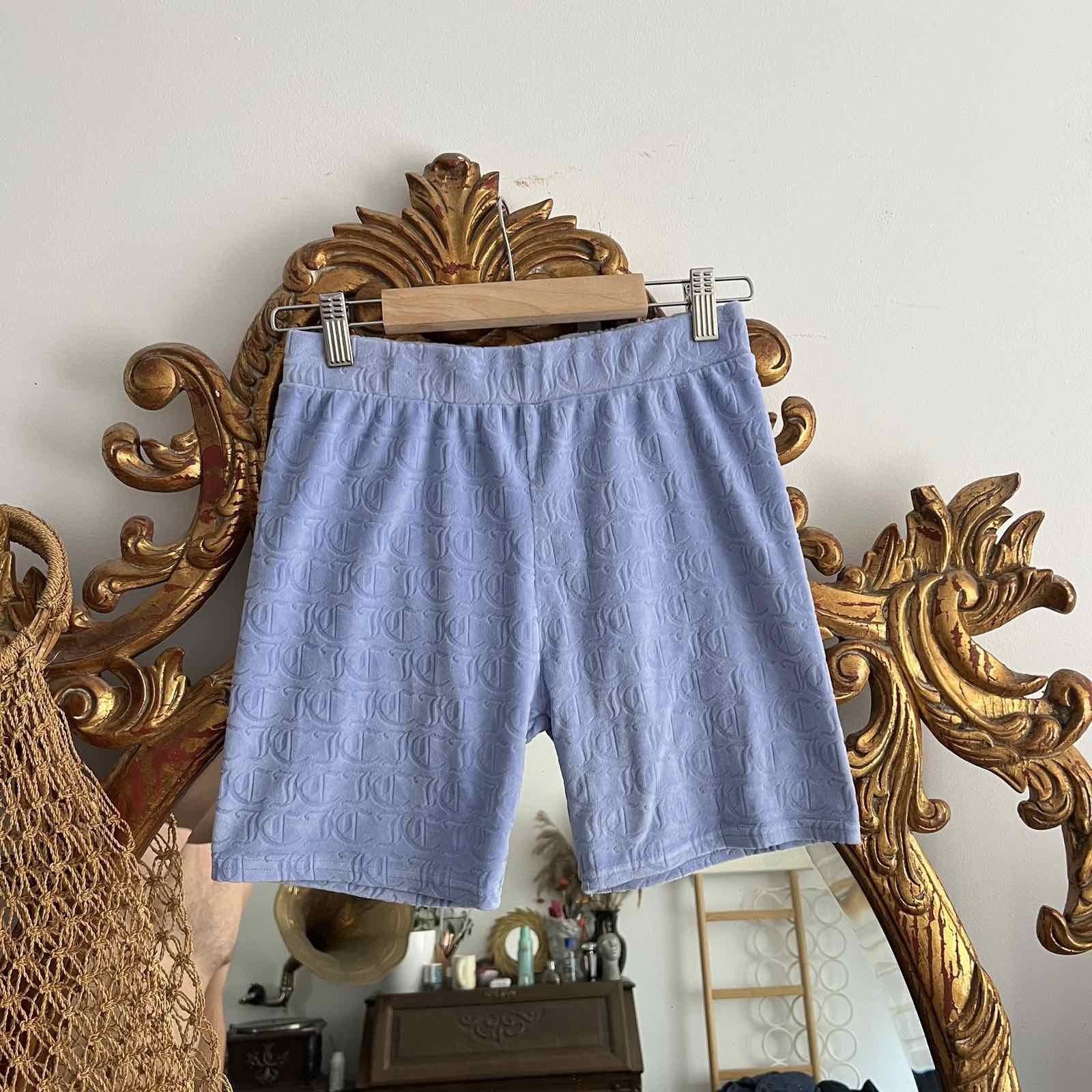 Juicy Couture Vintage Y2K Juicy Couture Velvet Blue Bedazzled Bottom Sz.S Size 28" / US 6 / IT 42 - 1 Thumbnail