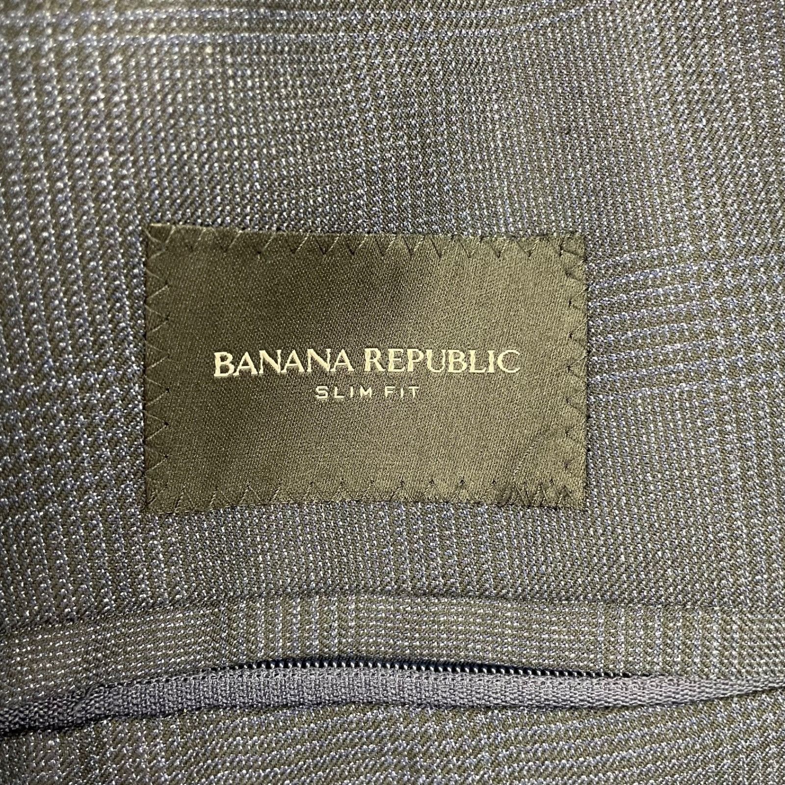 Banana Republic Banana Republic Men's Smart Weight Slim Fit Wool Suit Blue P Size 40L - 6 Thumbnail