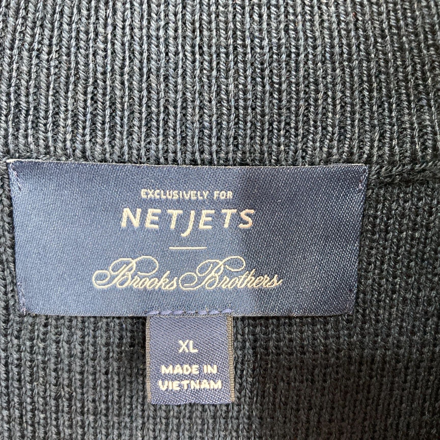 Brooks Brothers Brooks Brothers NetJets Merino Wool Quarter Zip Sweater Mens XL Navy Blue Preppy Size US XL / EU 56 / 4 - 6 Thumbnail