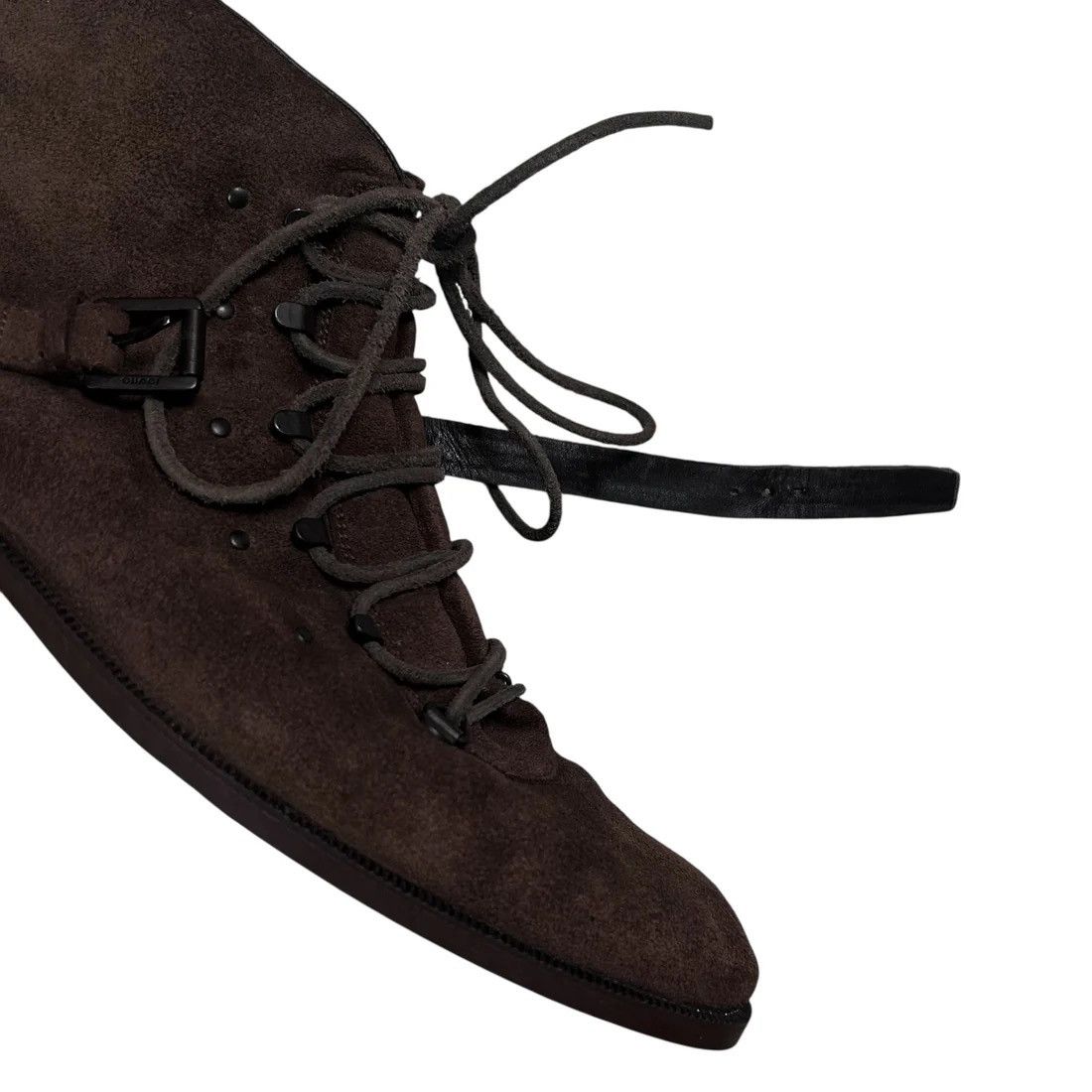 Gucci Gucci by Tom Ford Belted Hook Laced Suede Combat Boots Size US 9 / EU 42 - 5 Thumbnail
