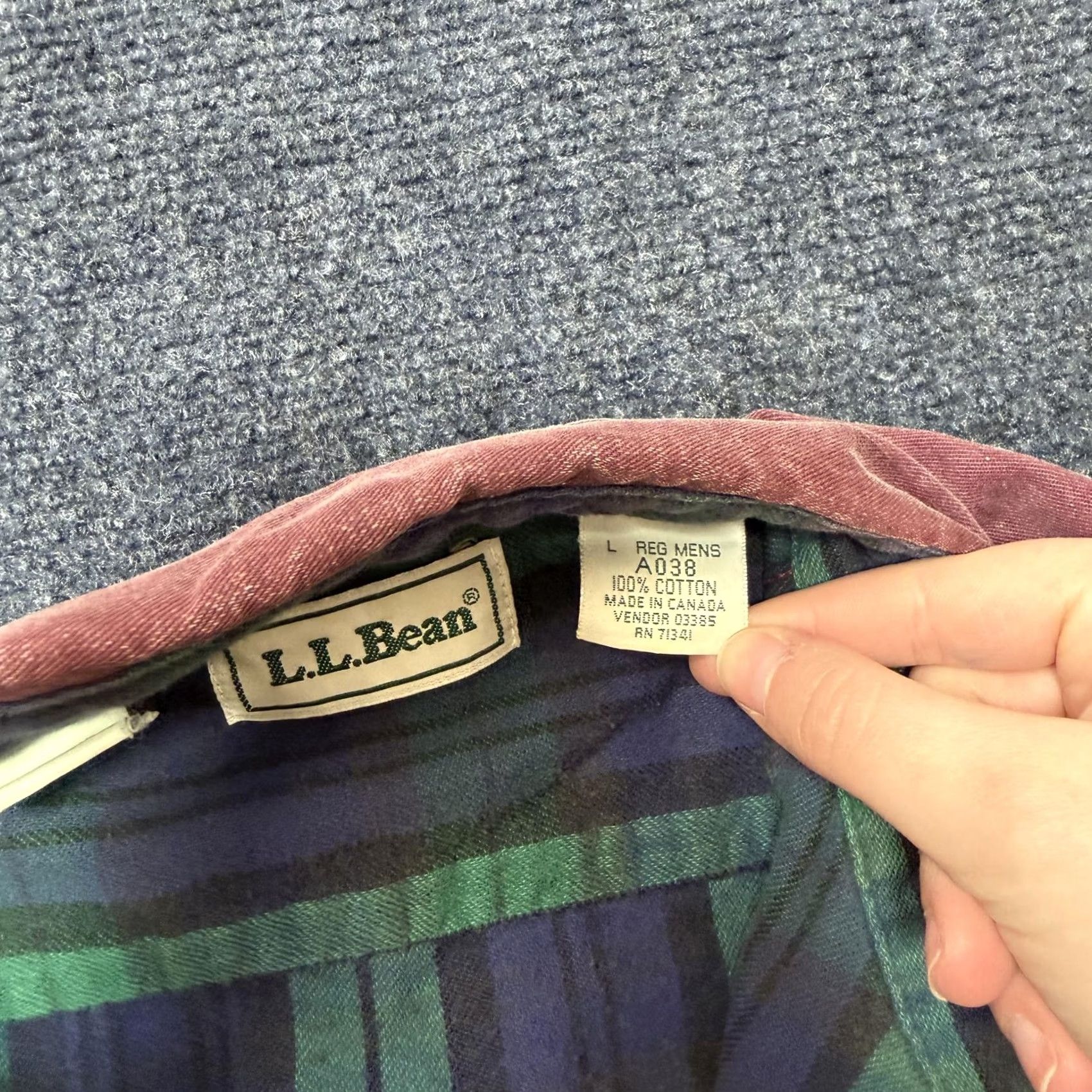 Vintage L.L. Bean Mens Large Red Corduroy Flannel Lined Long Sleeve Button Up Shirt Size US L / EU 52-54 / 3 - 6 Thumbnail
