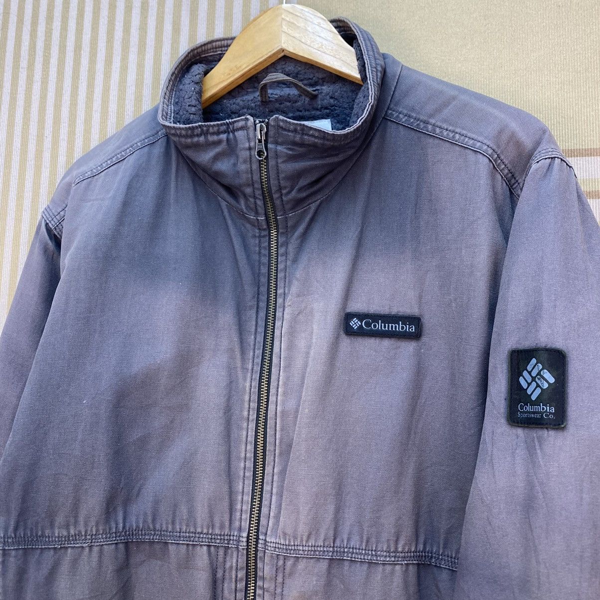 Japanese Brand 🫶Vintage Distressed Columbia Shearling Blanket Jacket Size US M / EU 48-50 / 2 - 14 Thumbnail