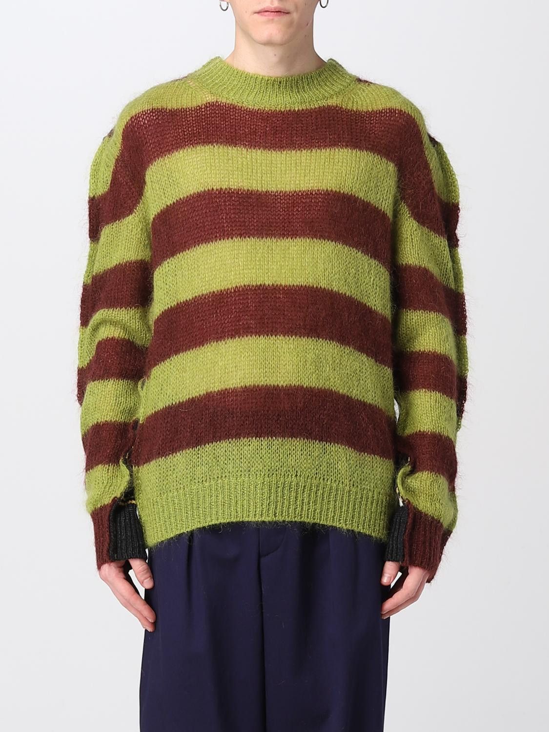 Marni o1mle0126 Double Stripe Sweater in Multicolor Size US M / EU 48-50 / 2 - 1 Thumbnail