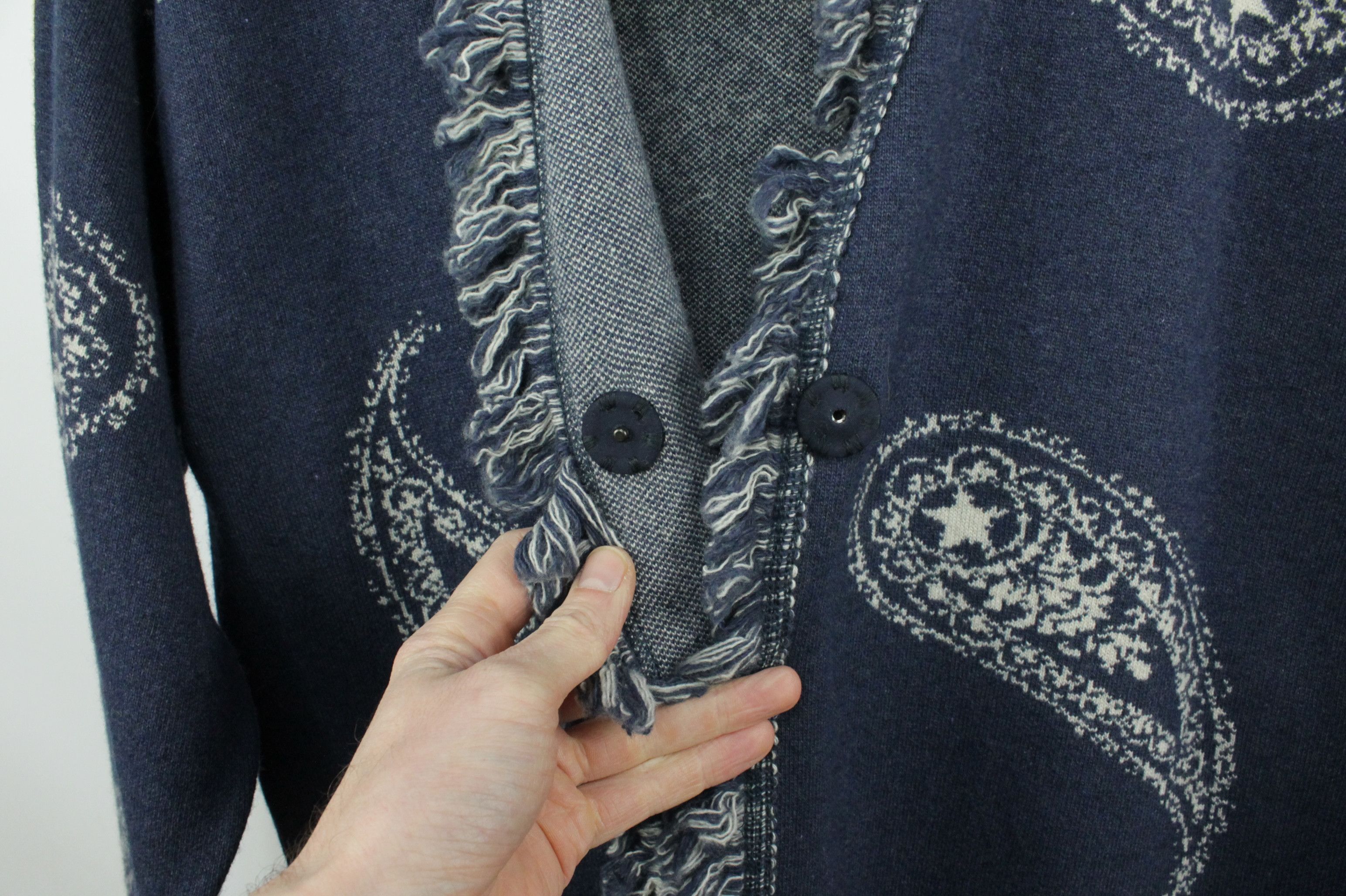 Marella Marella Sonale Cardigan in Cashmere Jacquard Wool Blend Size M / US 6-8 / IT 42-44 - 13 Thumbnail