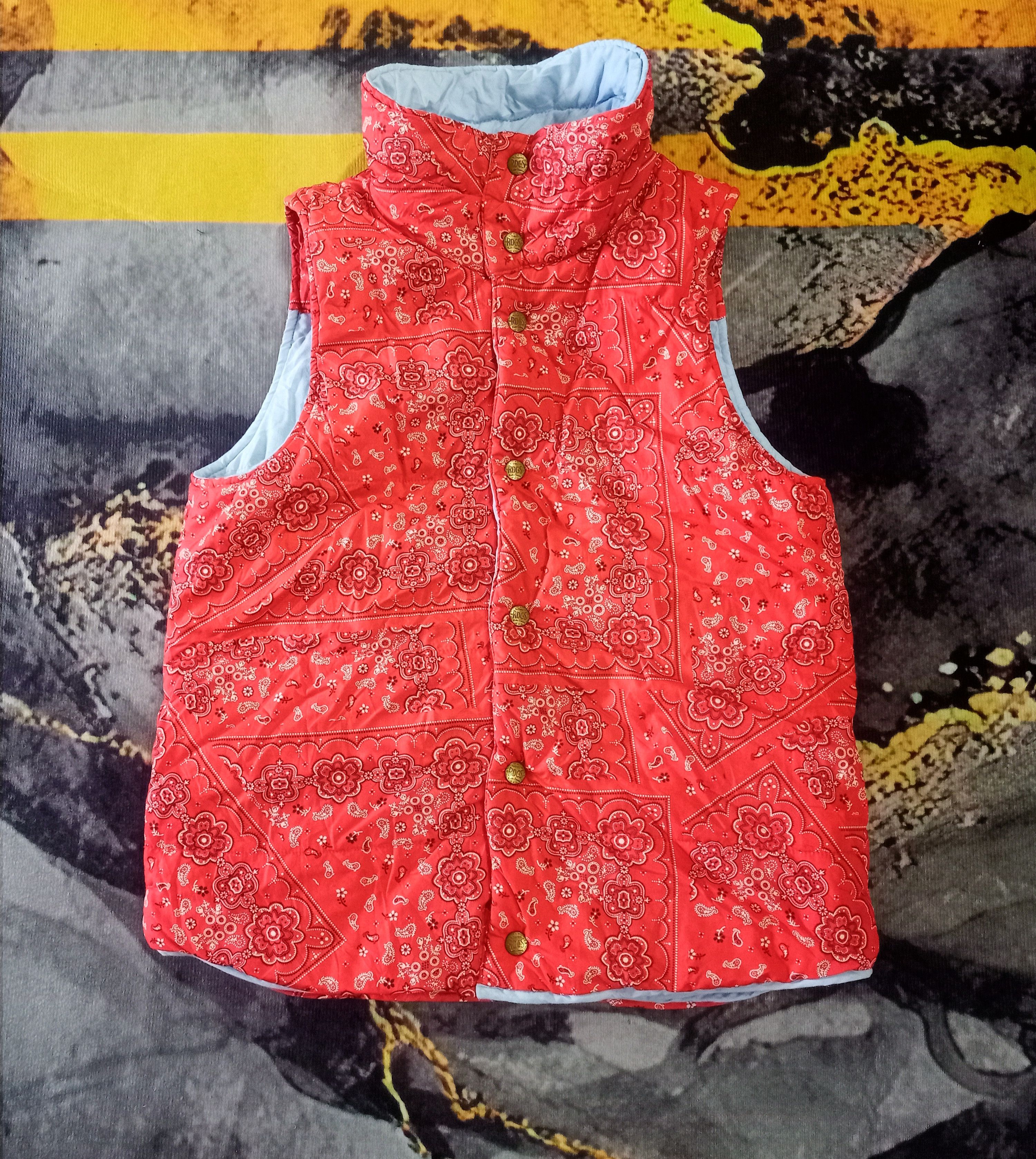 Japanese Brand × Vintage RODEO CROWNS VEST PUFFER FLORA Size US S / EU 44-46 / 1 - 1 Thumbnail
