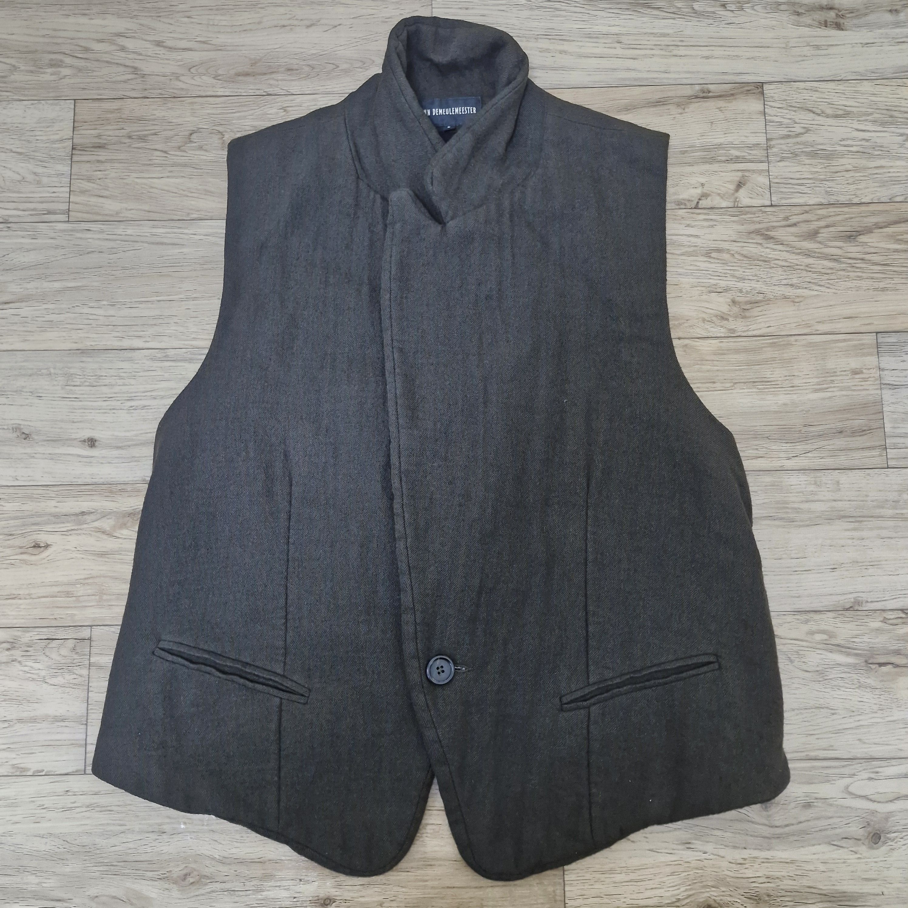 Ann Demeulemeester ANN DEMEULEMEESTER Cotton Wool Button Vest Size US S / EU 44-46 / 1 - 3 Thumbnail