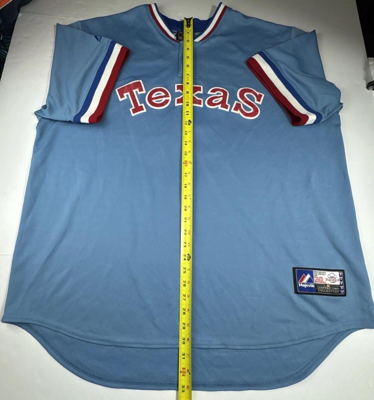 Majestic Majestic Texas Rangers Nolan Ryan 34 Jersey Cooperstown Blue Size ONE SIZE - 5 Thumbnail