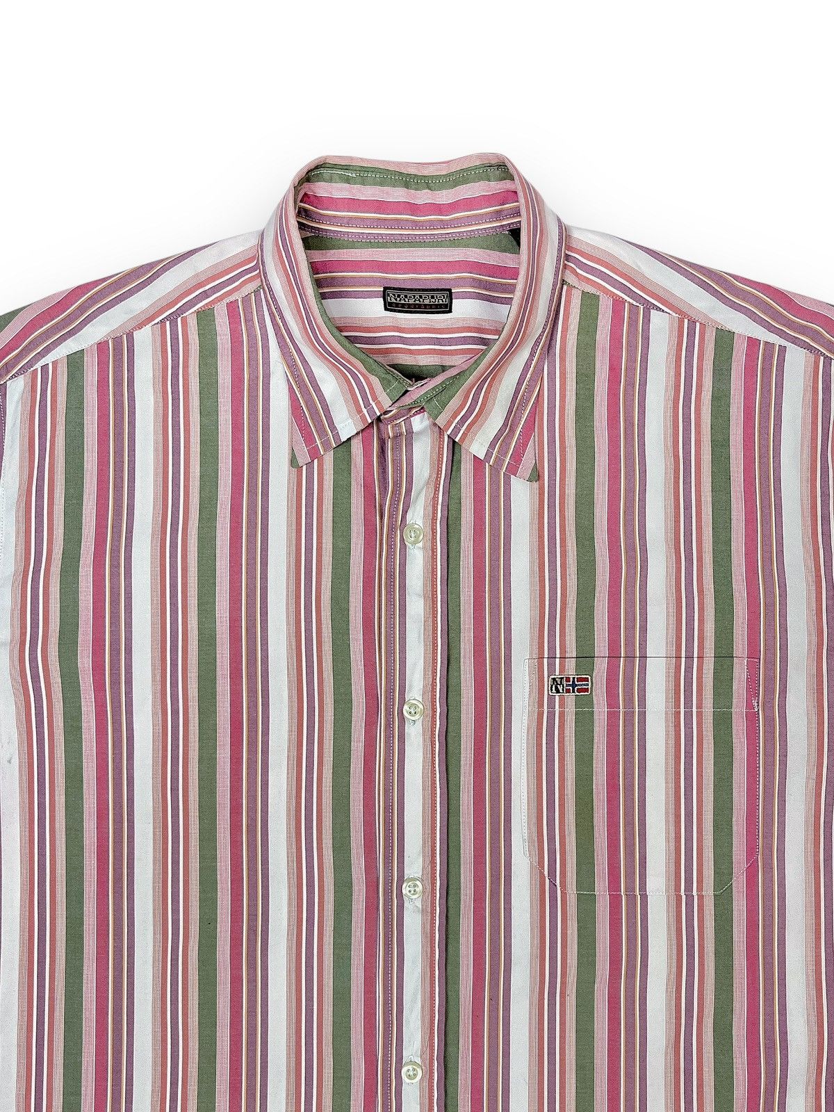 Napapijri Napapijri Multicolor Striped Shirt Size US XXL / EU 58 / 5 - 2 Thumbnail