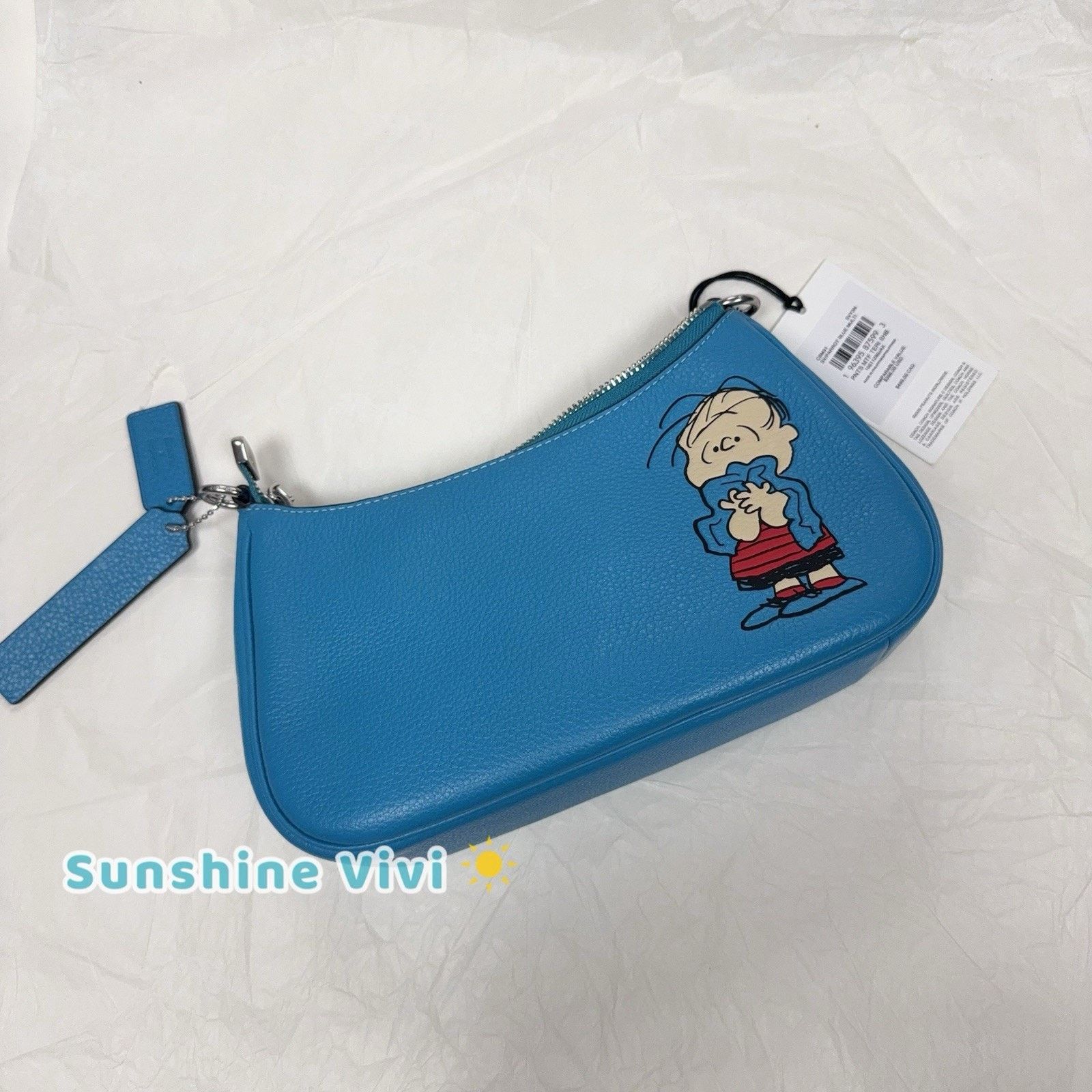 Coach NWT Coach X Peanuts Teri Bag Linus Parrot Blue CBM31 Size ONE SIZE - 4 Thumbnail