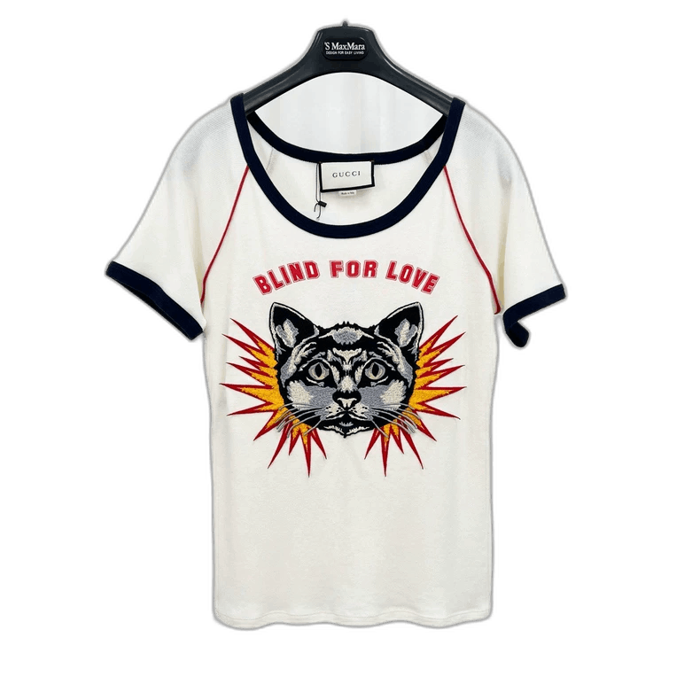 Gucci Gucci Cat Embroidery Short Sleeve TShirt-2506 Size M / US 6-8 / IT 42-44 - 1 Thumbnail